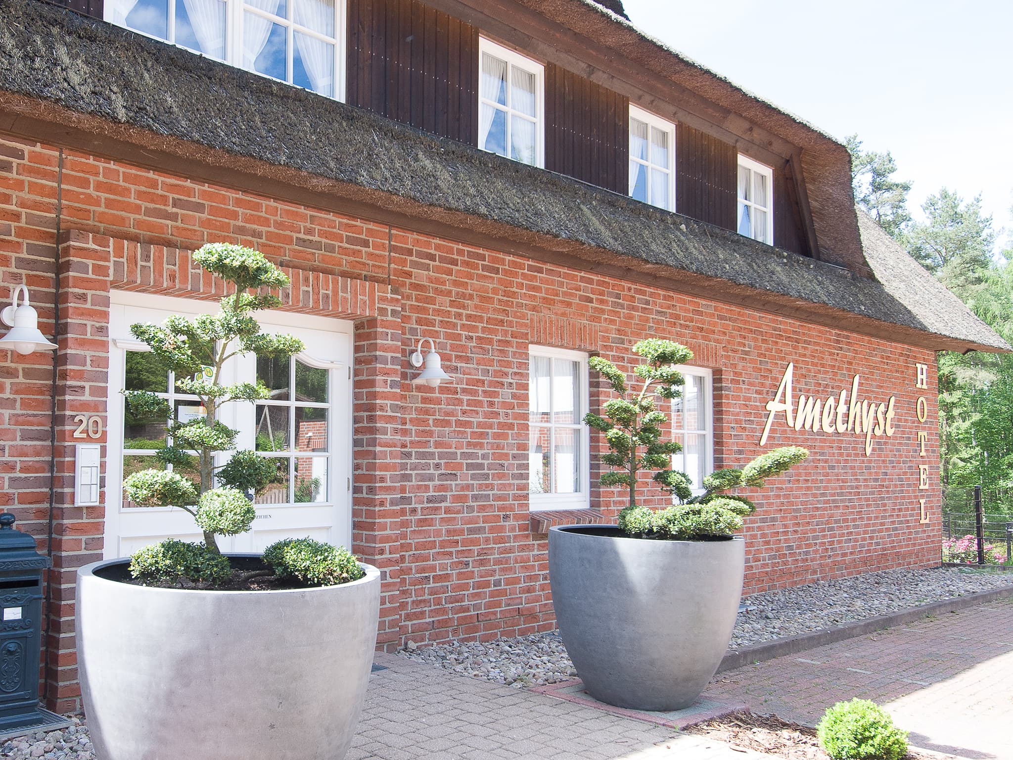 Eingangsbereich des Amethyst Hotel in Lüneburg