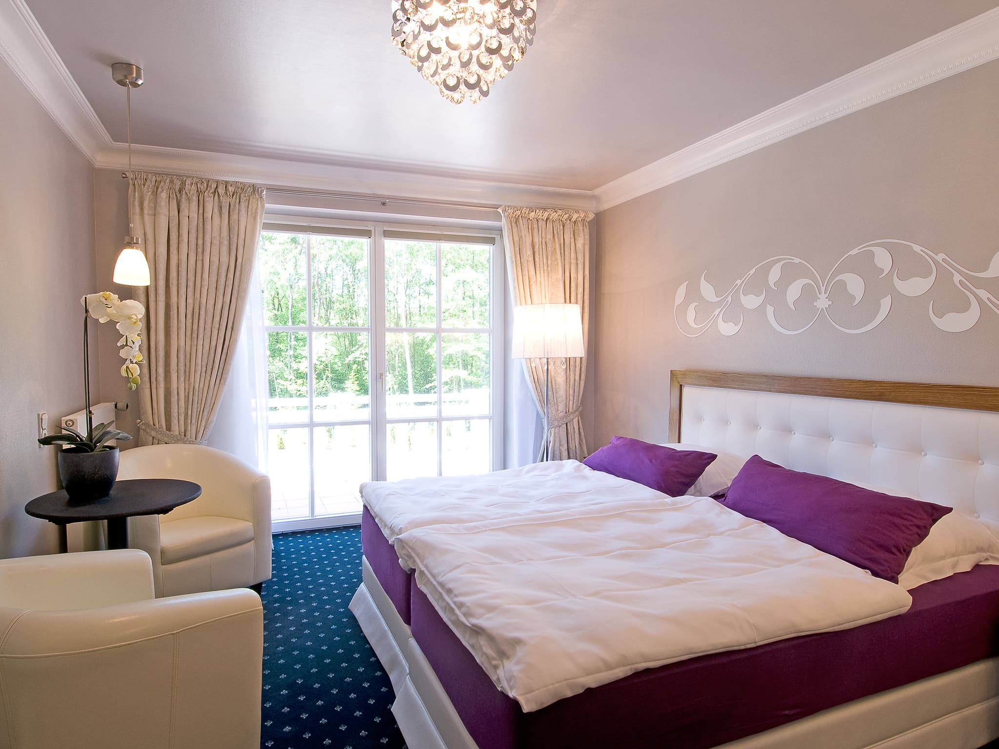 Komfortzimmer in dem Amethyst Hotel in Lüneburg