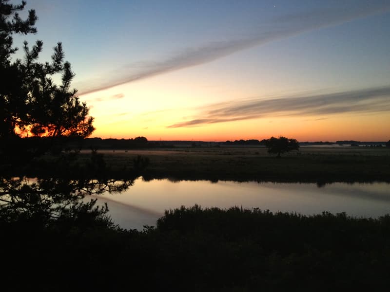 Aussicht Ferienhaus Heide Lodge