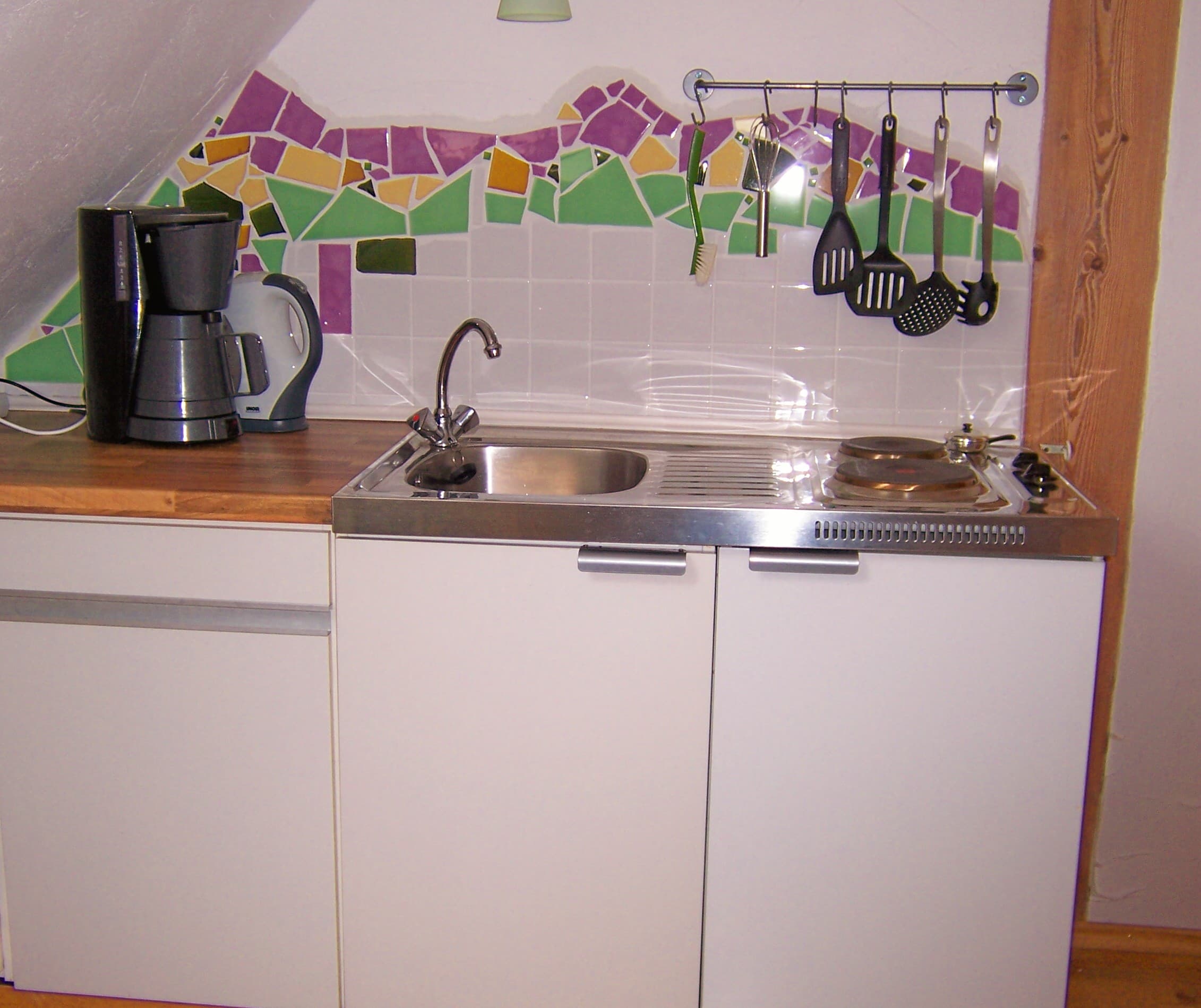 Küche in der Heidewohnung Atelier am Markt in Hermannsburg