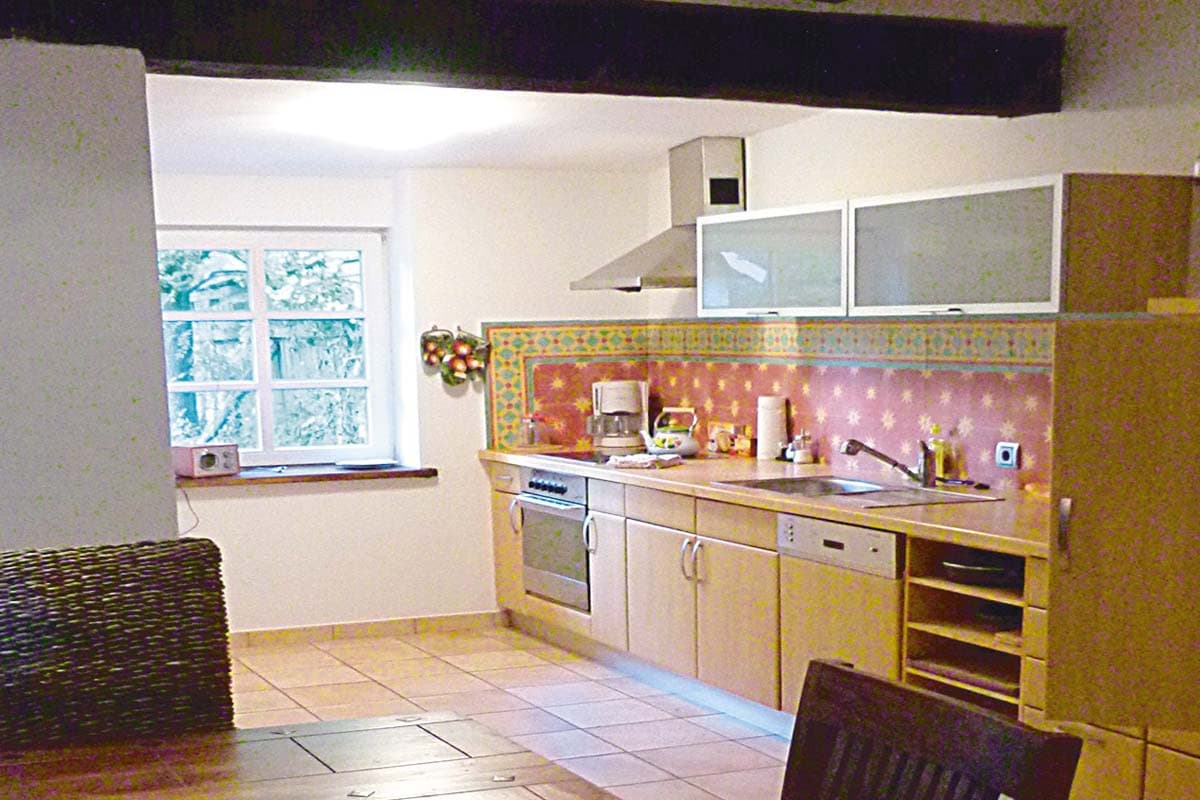 Küche in der Ferienwohnung Reethof 1575 an der Seeve in Jesteburg