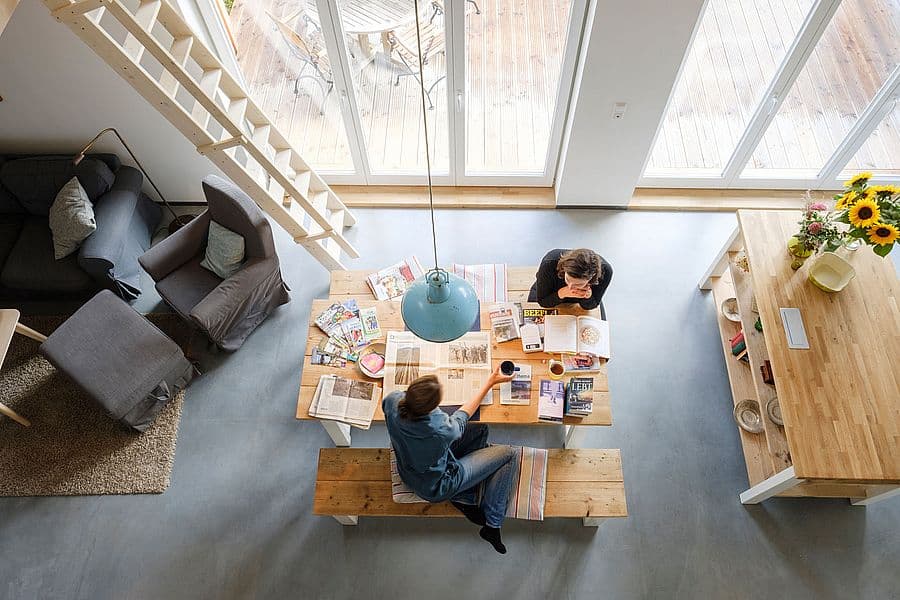 Ferienwohnung Landlust Blick von Galerie