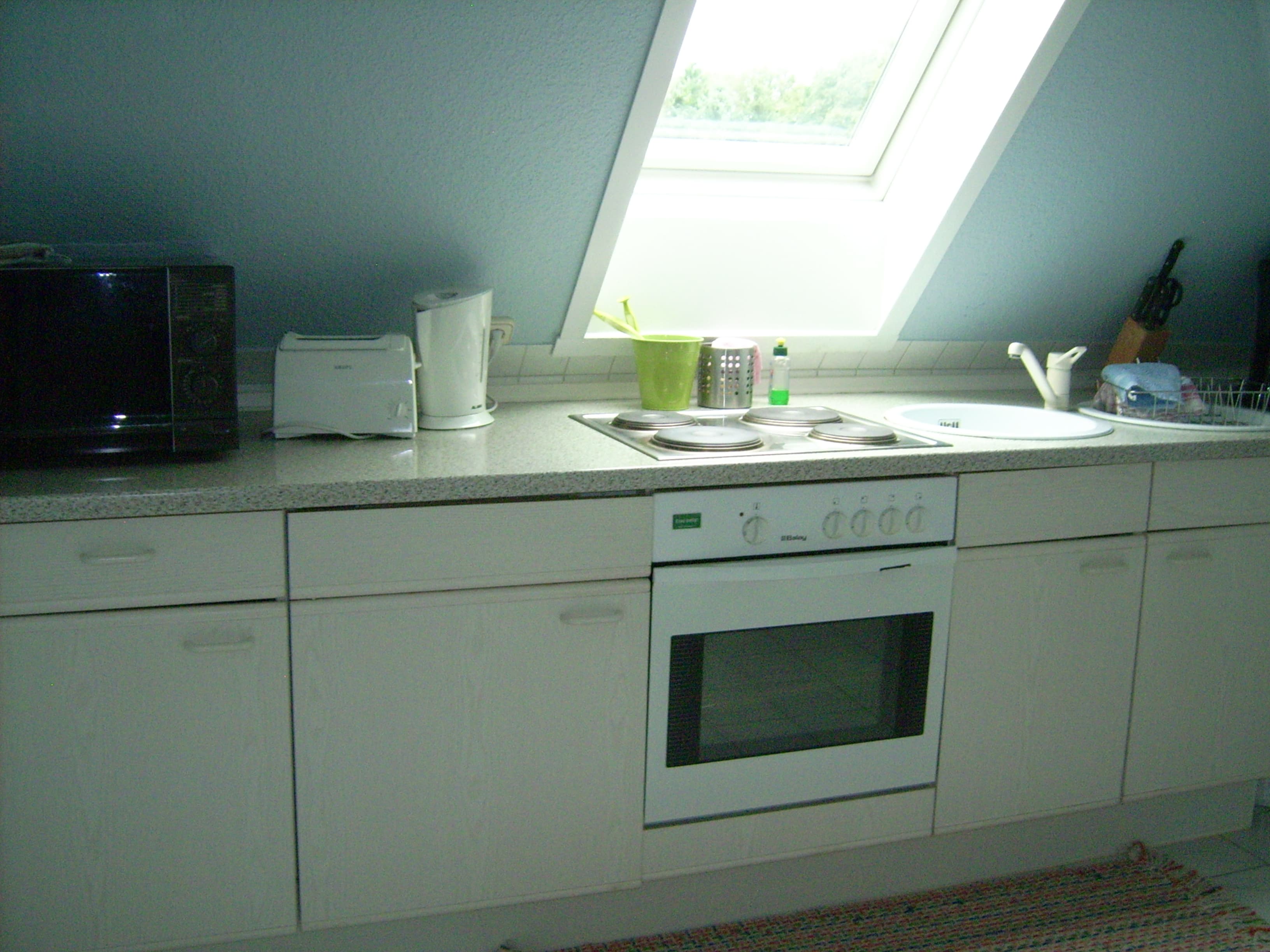 Küche in der Ferienwohnung Zum Otterberg in Otter