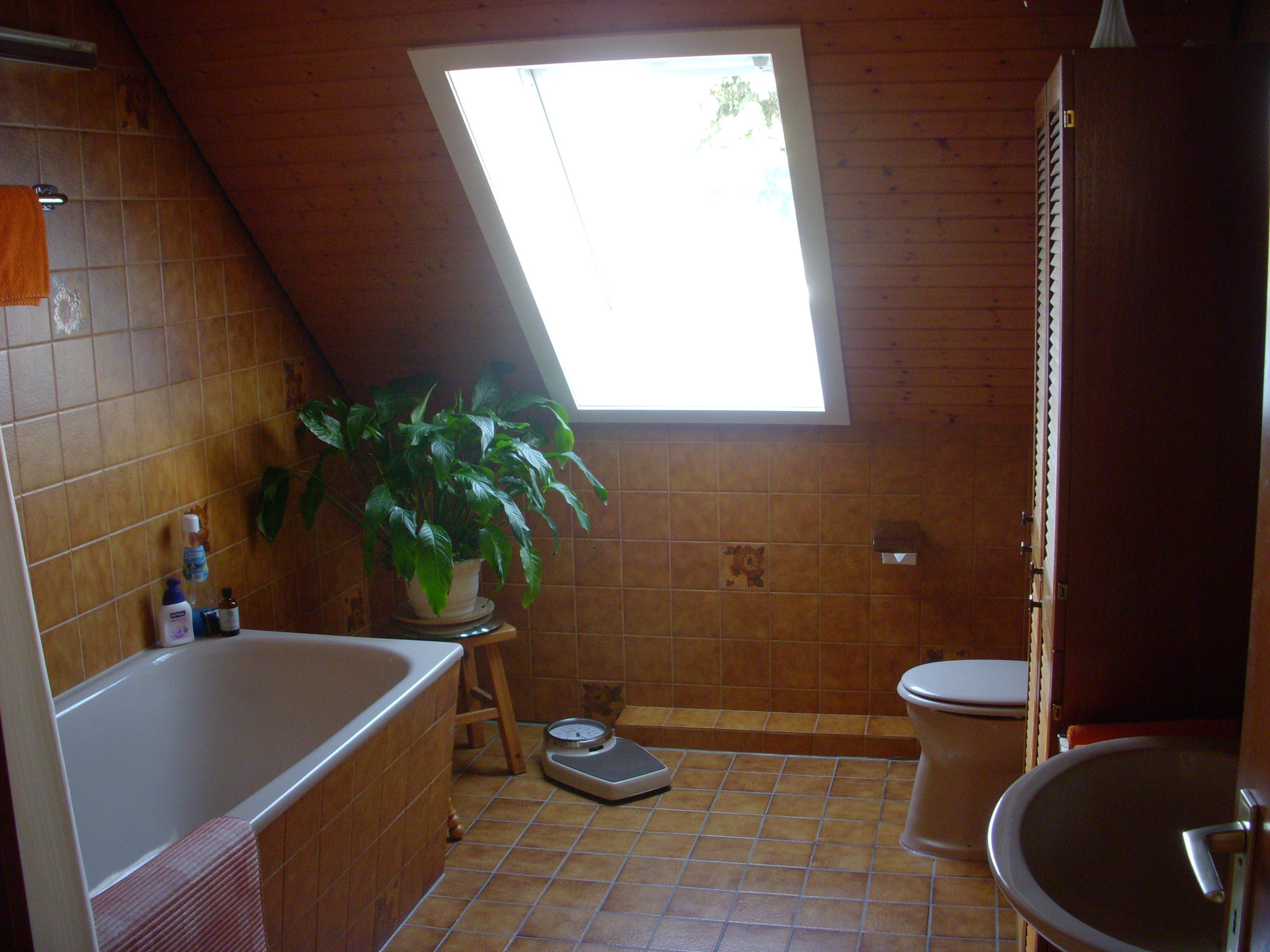 Badezimmer in der Ferienwohnung Beroma