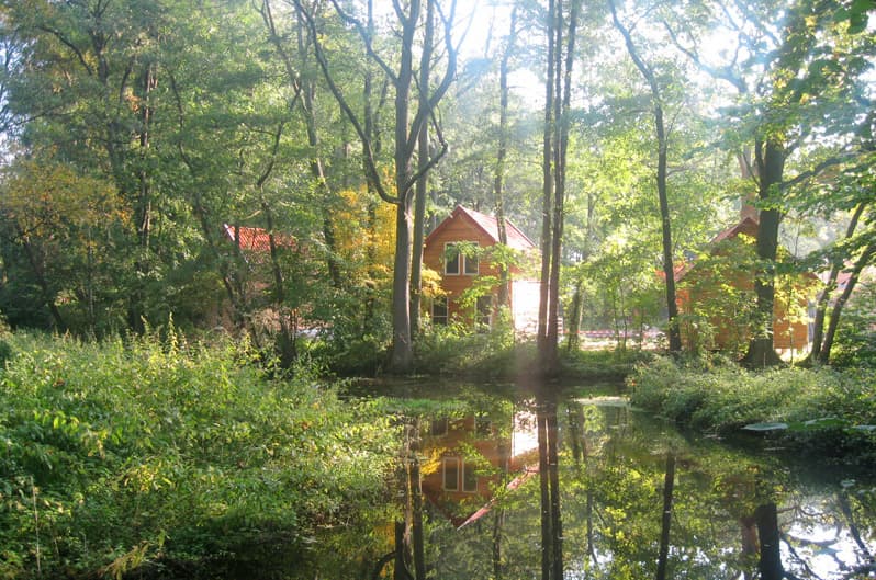 Außenansicht Ferienhäuser Woltersburger Mühle