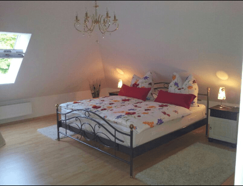 Schlafzimmer in der Ferienwohnung am Bollweg in Westergellersen