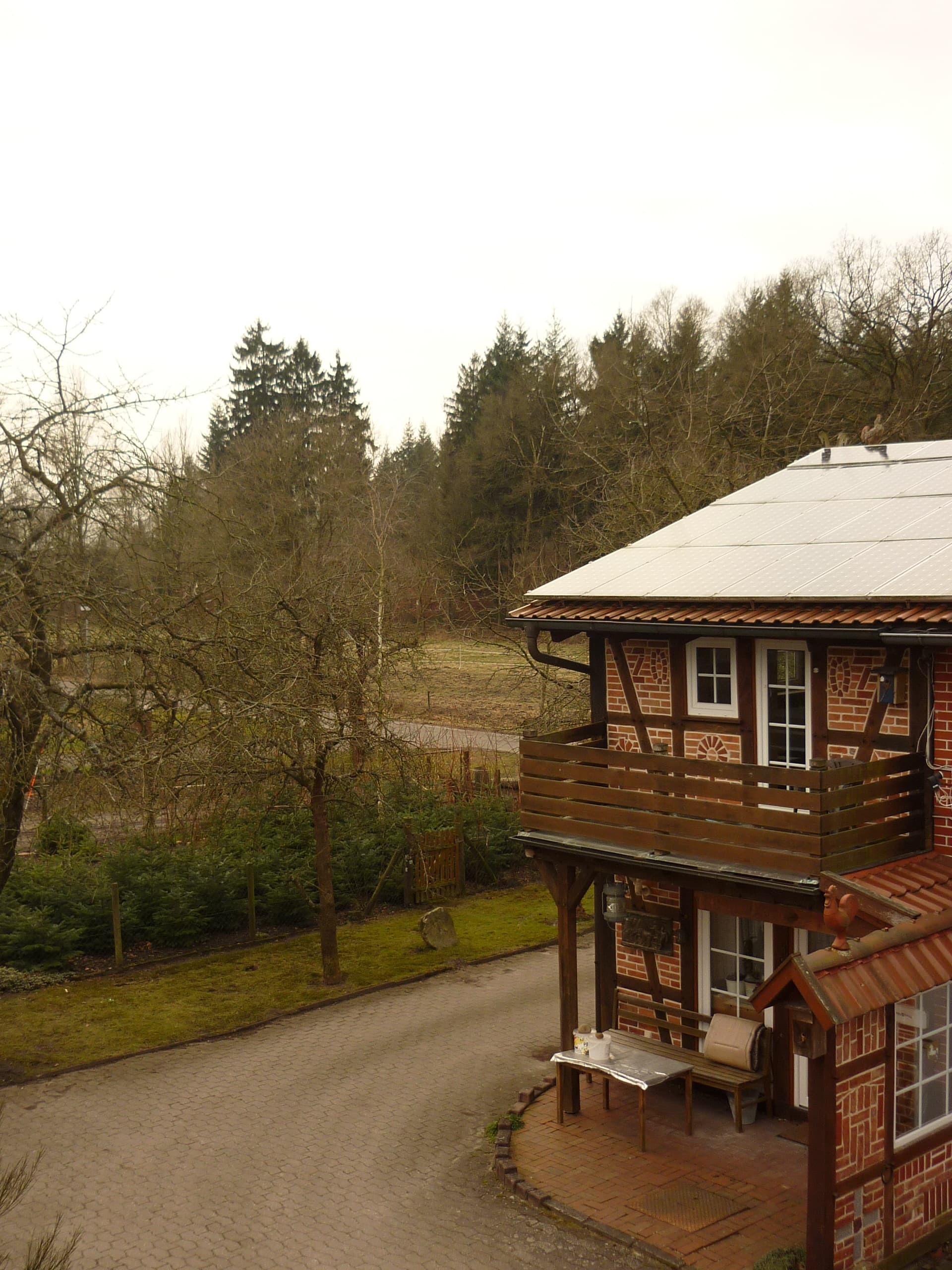 Blick vom Balkon Ferienwohnung Wellmann in Altensalzkoth