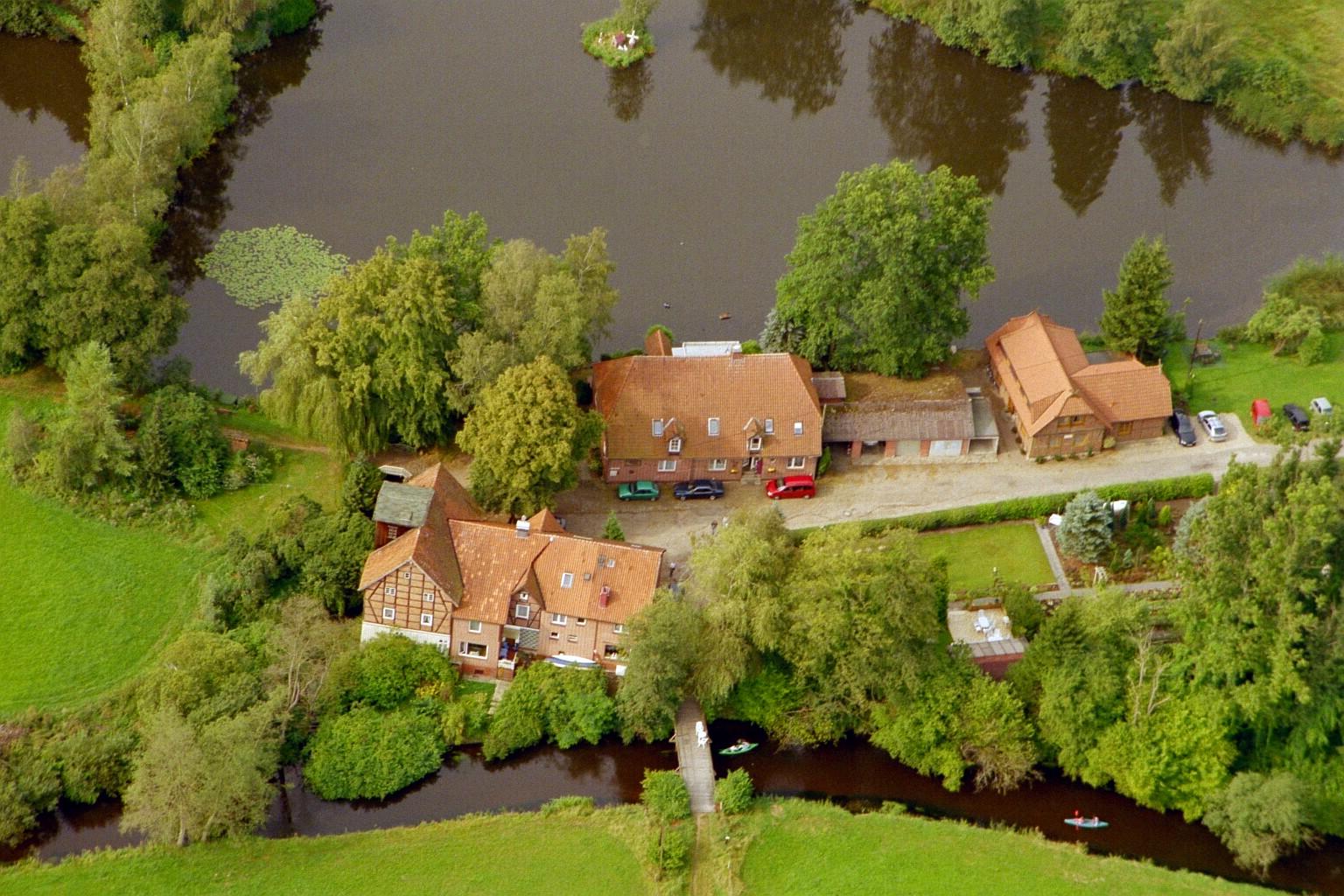 Luftaufnahme Scharnebecks Mühle: Ferienwohnungen