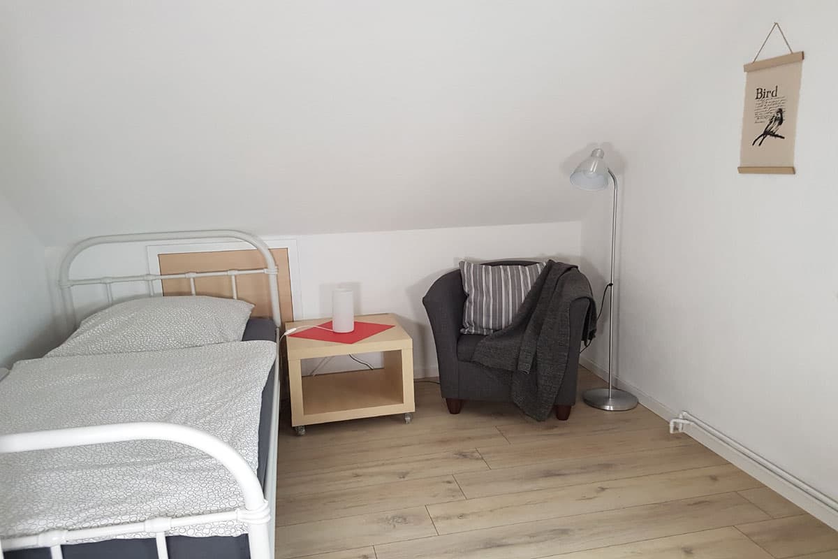 1. Schlafzimmer in der Ferienwohnung Wipperau Uelzen