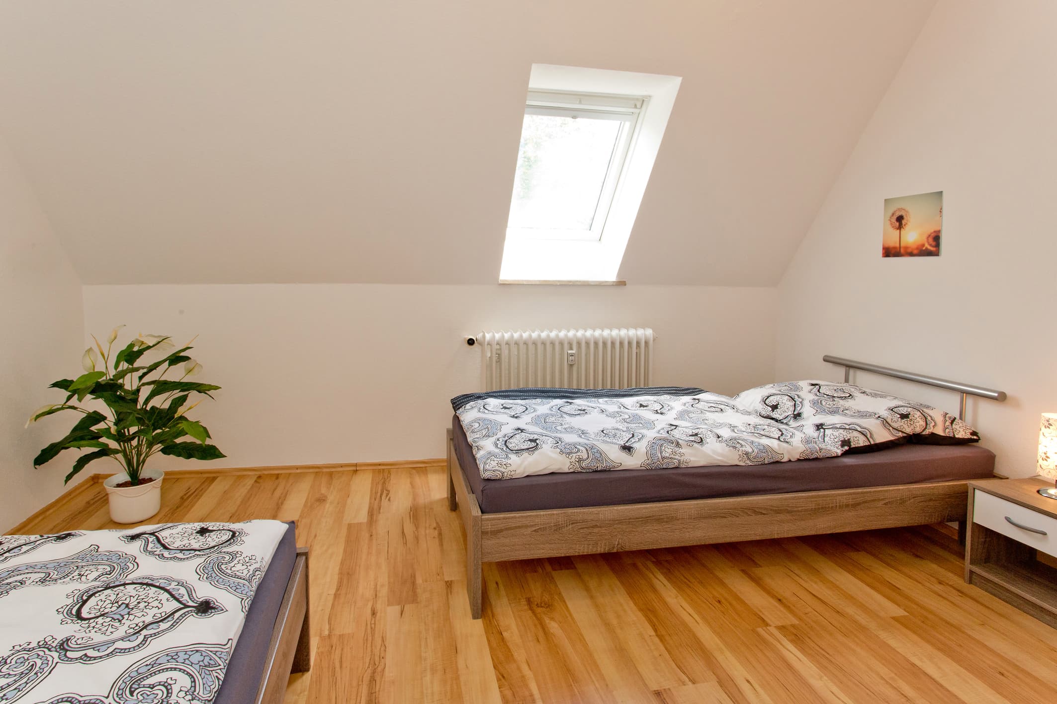 Schlafzimmer in der Ferienwohnung Zum Wiesenblick in Toppenstedt