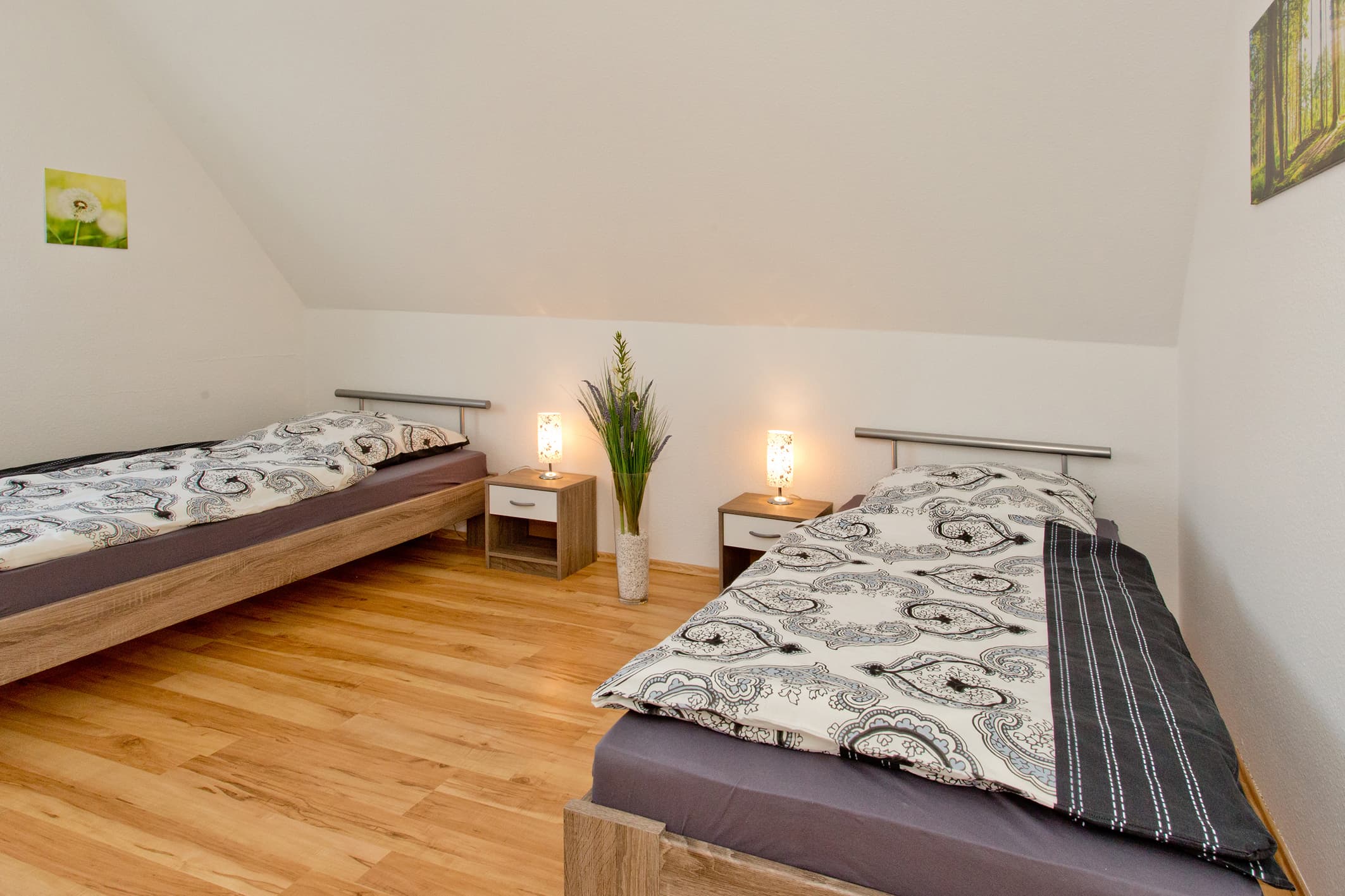 Schlafzimmer in der Ferienwohnung Zum Wiesenblick in Toppenstedt