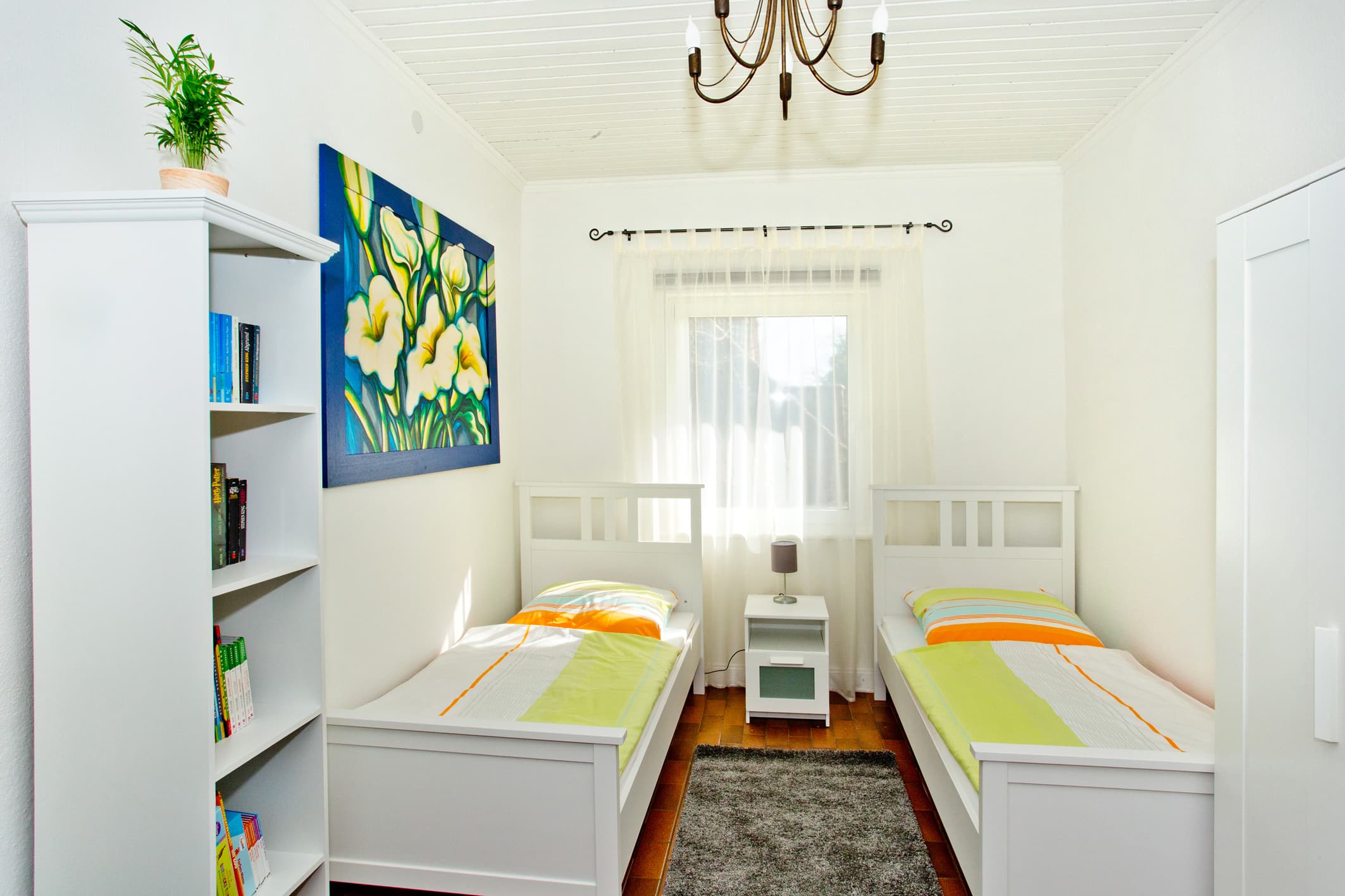 Schlafzimmer in der Ferienwohnung Zum Kaminzimmer in Toppenstedt