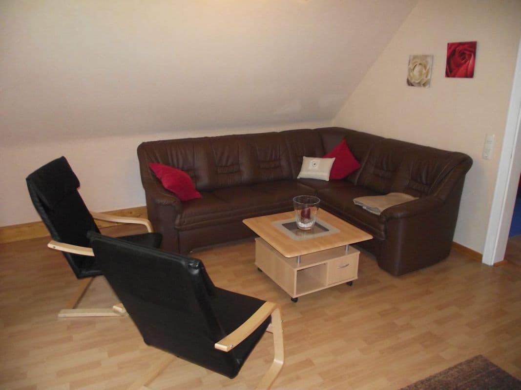 Wohnzimmer in der Ferienwohnung Krebs in Unterlüß