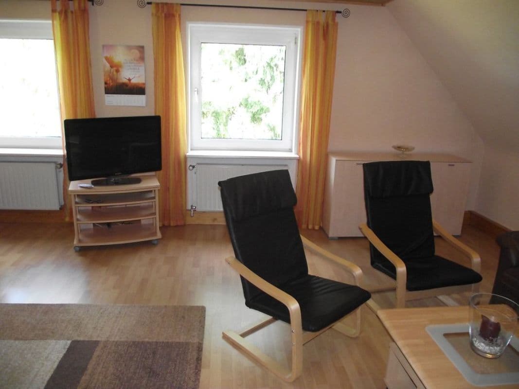 Wohnzimmer in der Ferienwohnung Krebs in Unterlüß