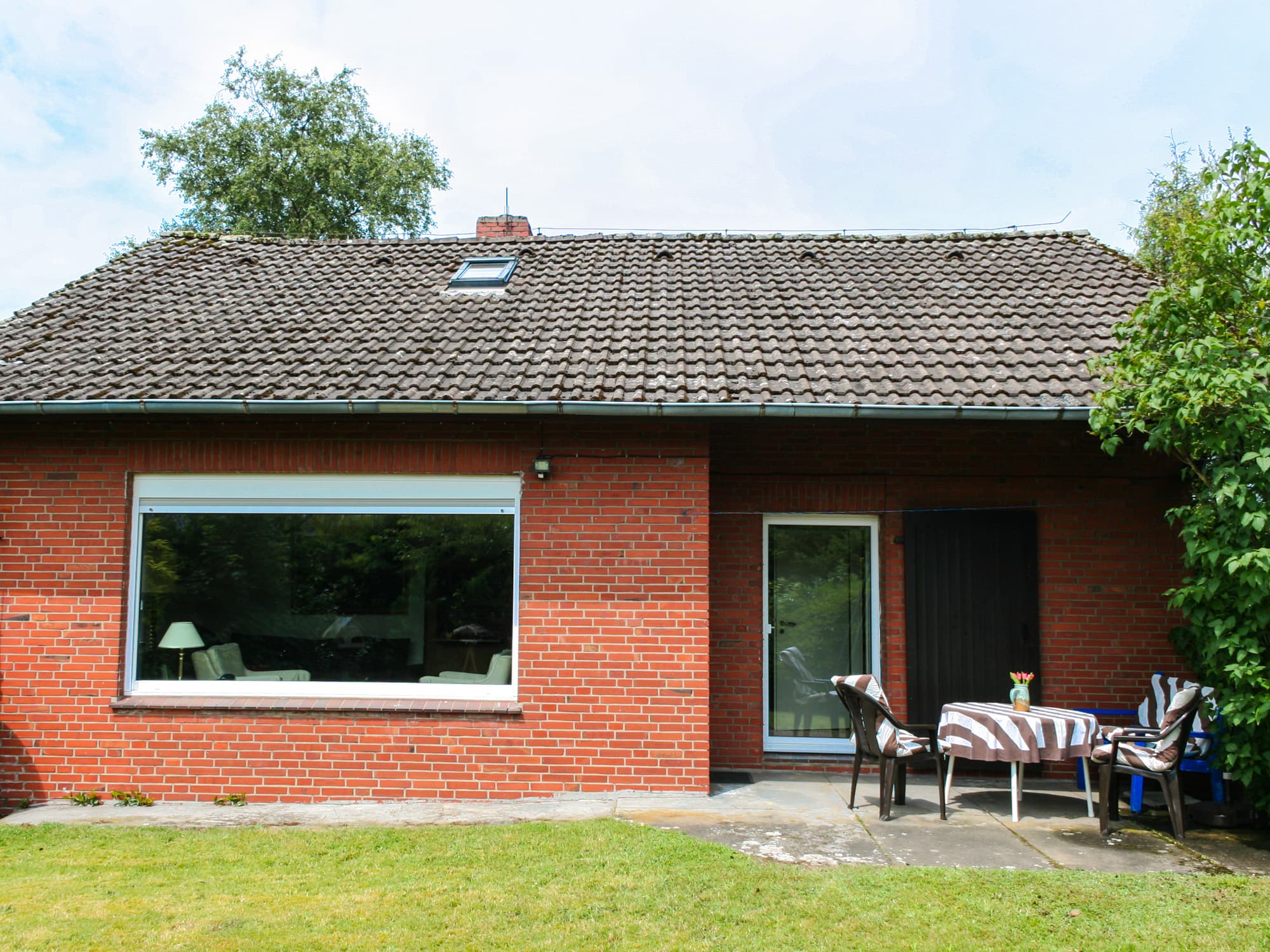 Terrasse des Ferienhaus Schneverdingen