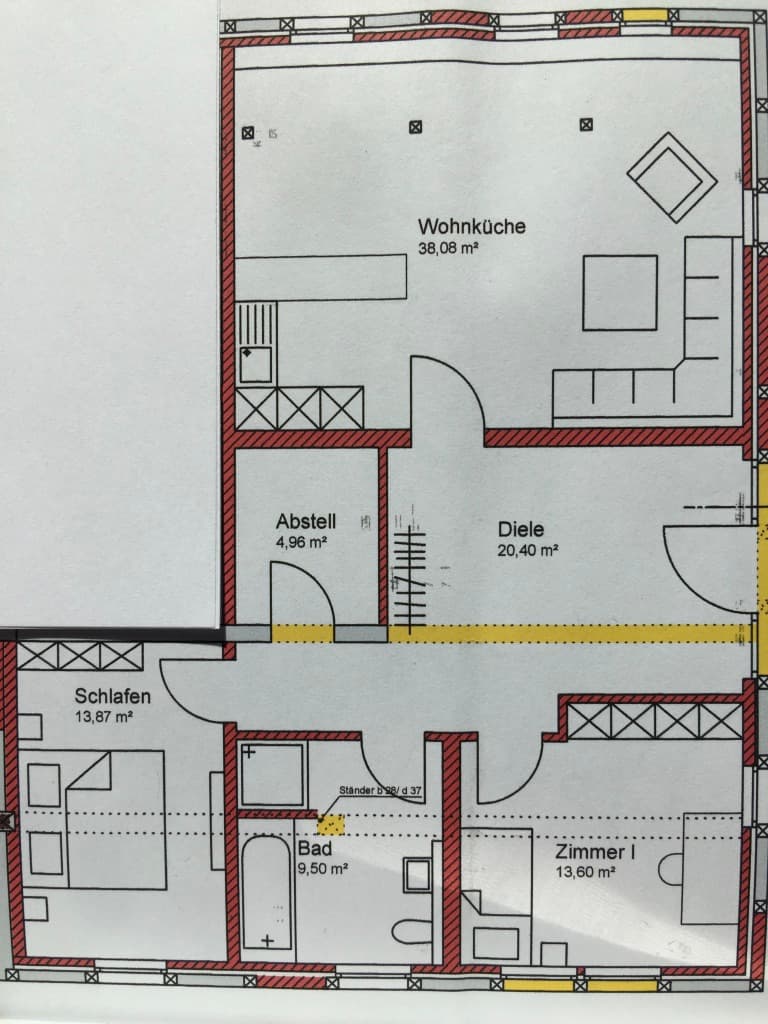 Grundriss Ahrentschildt´s Ferienwohnung im Reetdachhaus