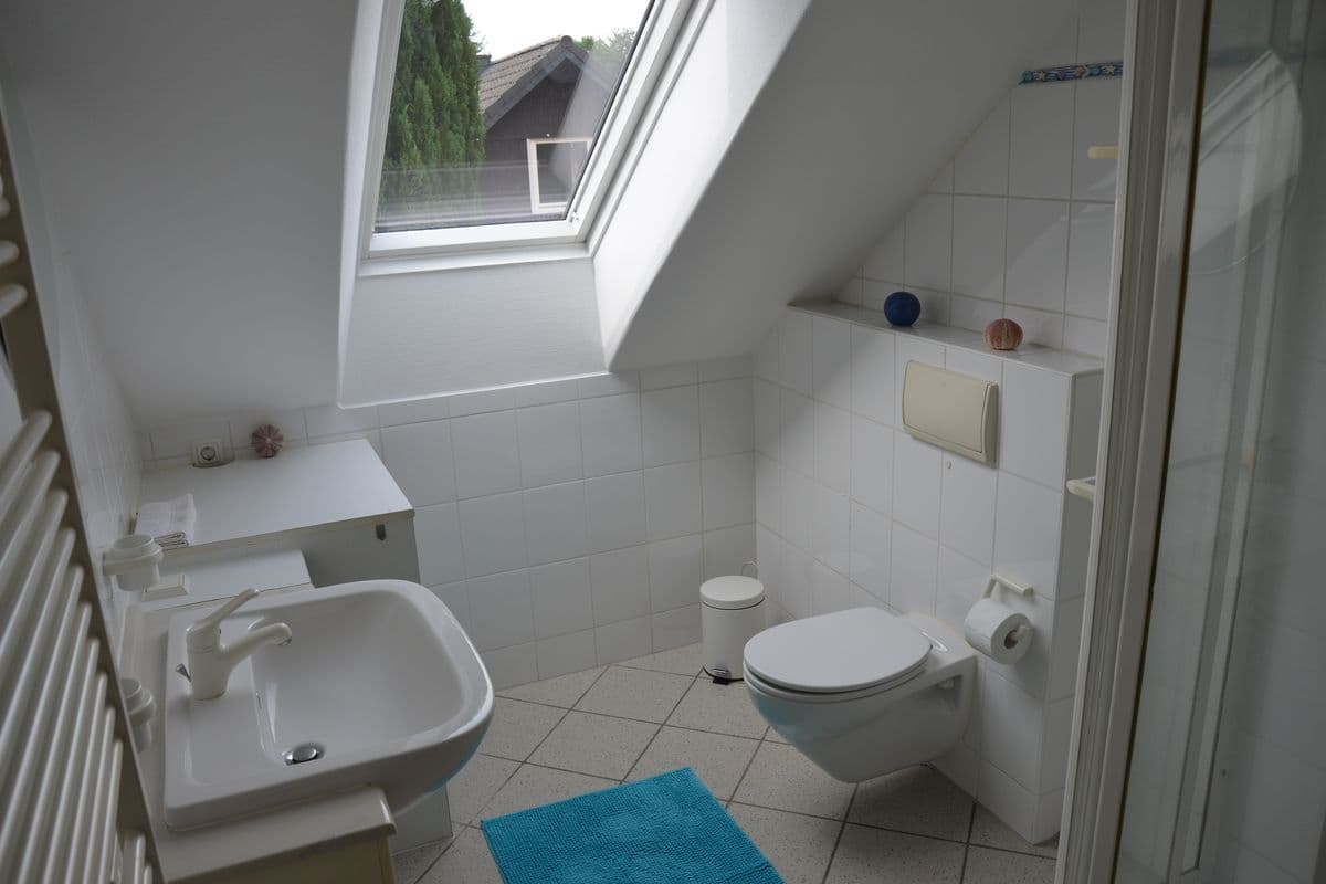 Ferienwohnung am Waldrand Badezimmer