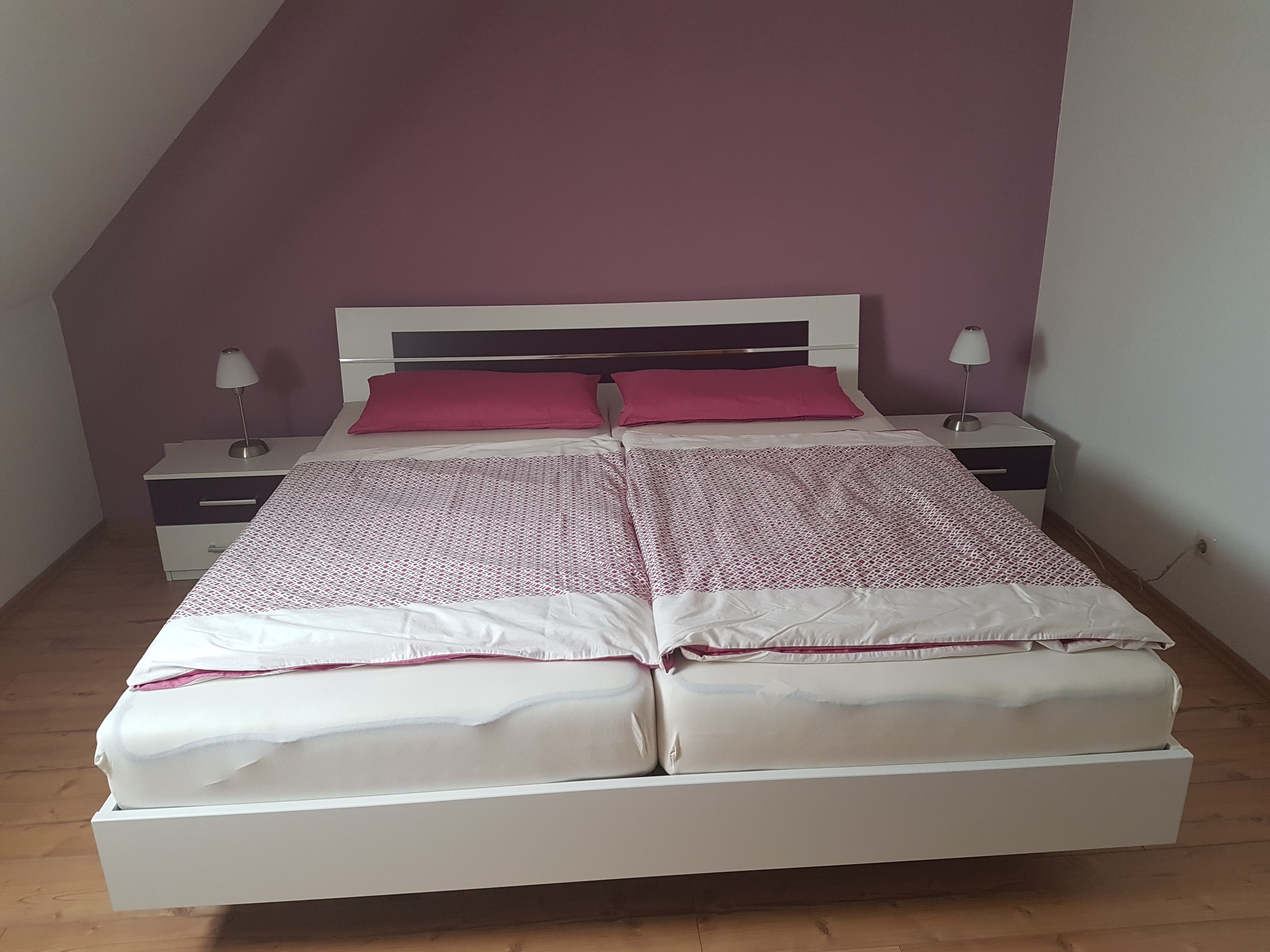 Schlafzimmer in der Ferienwohnung am Seepark in Bad Bodenteich