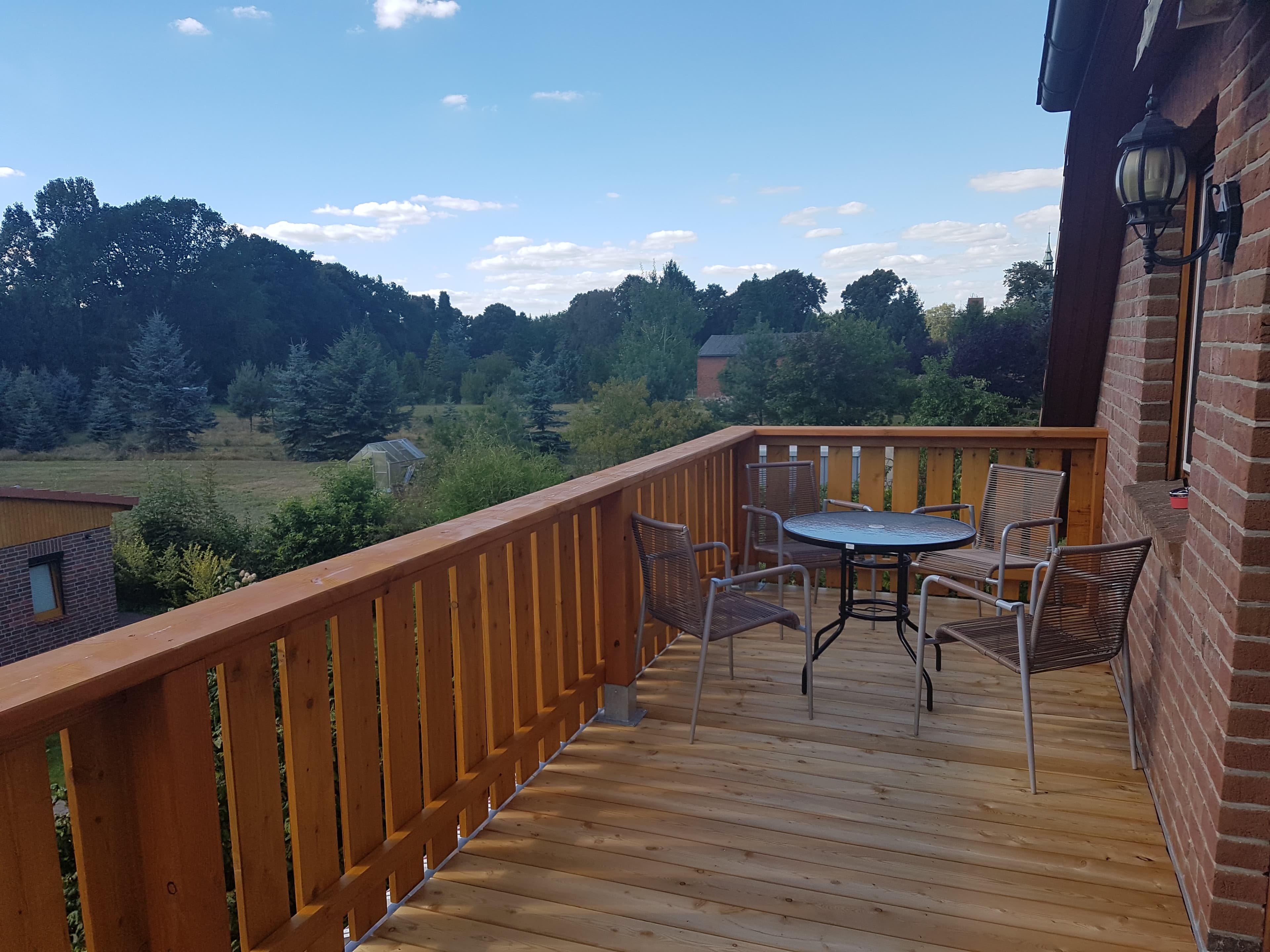 Ferienwohnung am Seepark Balkon