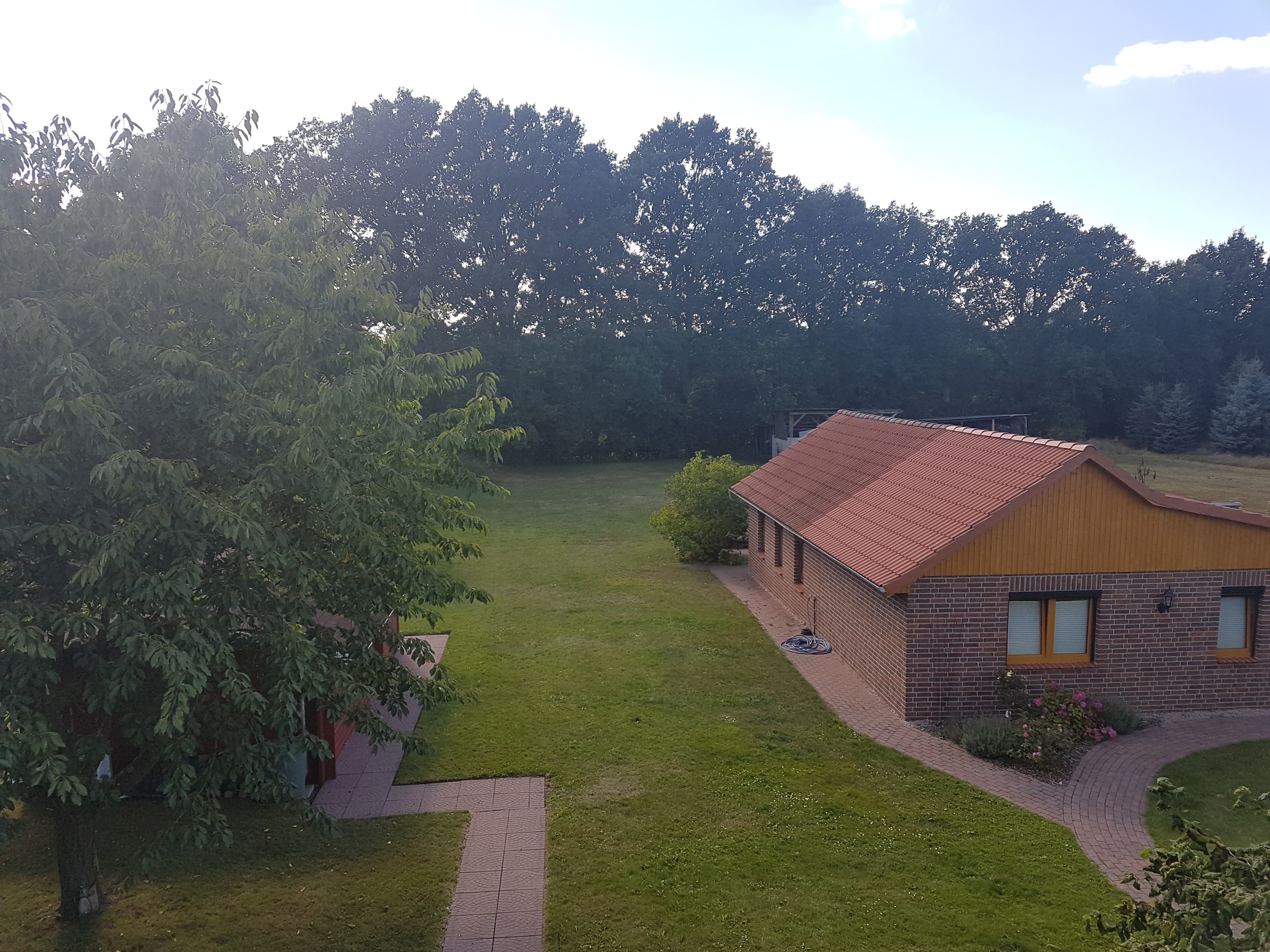 Balkonaussicht der Ferienwohnung am Seepark in Bad Bodenteich