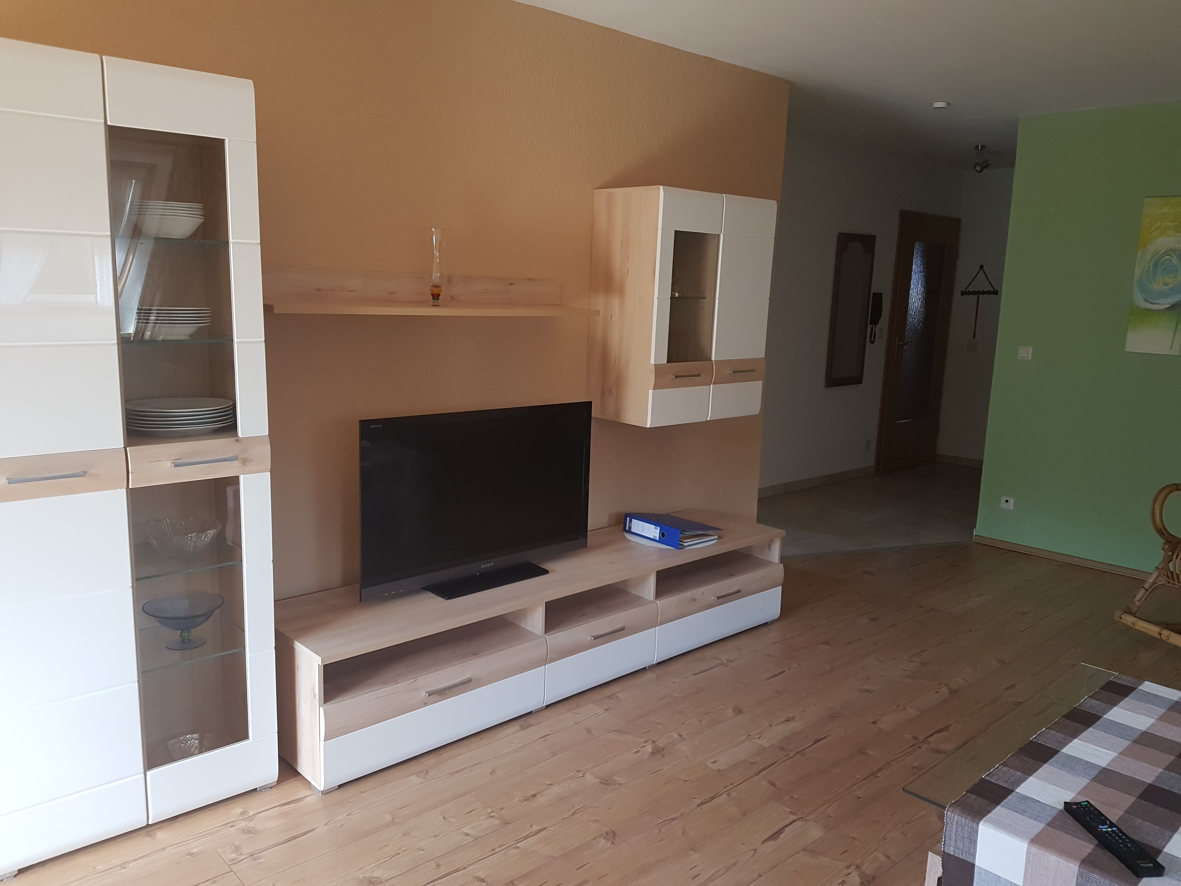 Wohnzimmer in der Ferienwohnung am Seepark in Bad Bodenteich