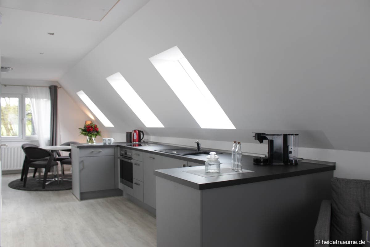 Küche Himmelsstürmer in den Heideträume Appartements in Undeloh