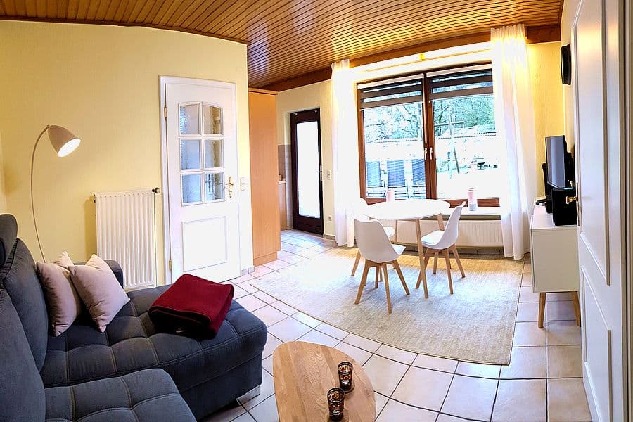 Wohnzimmer in der Ferienwohnung Quast in Hanstedt