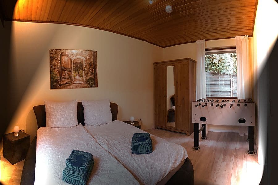 Schlafzimmer in der Ferienwohnung Quast in Hanstedt