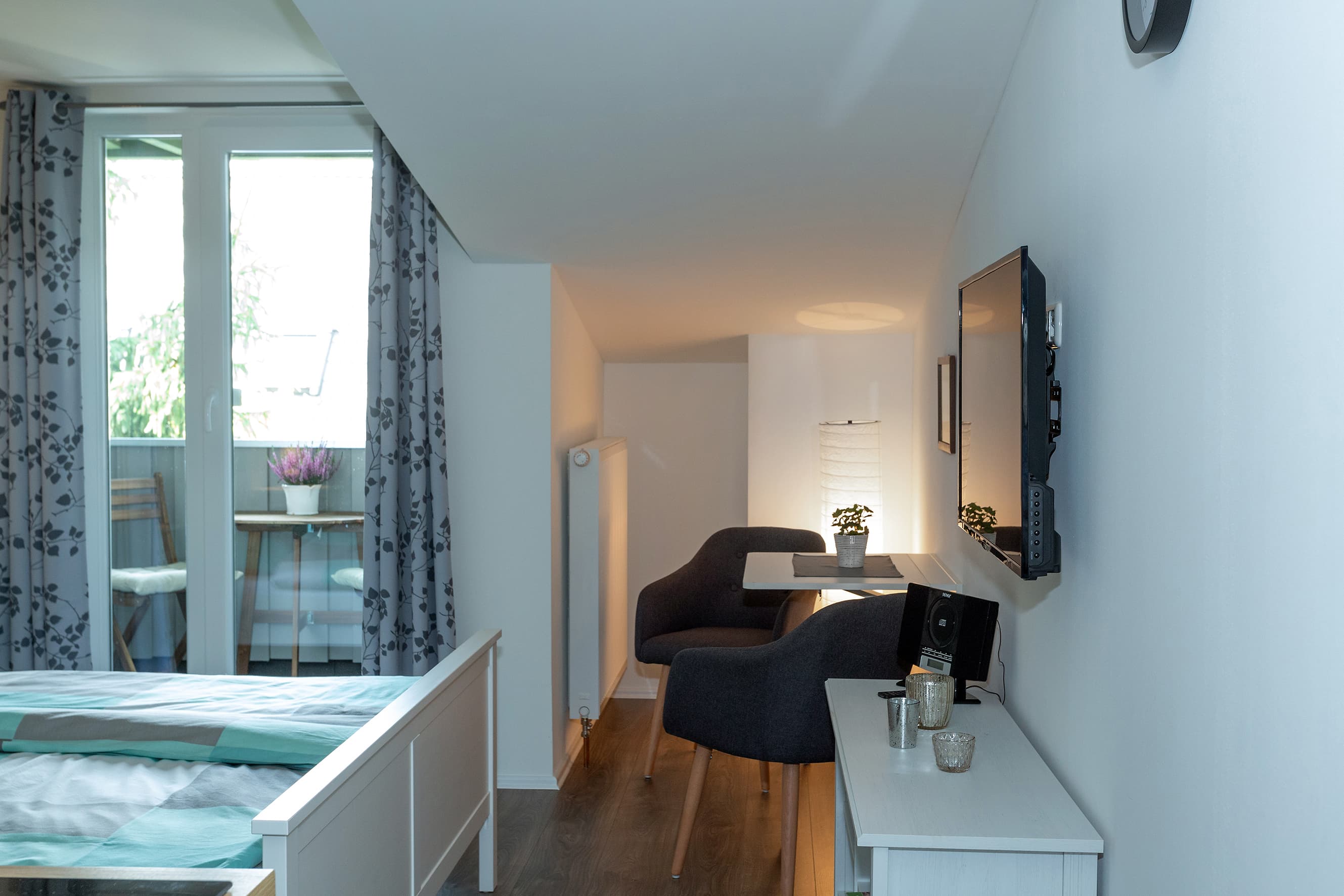 Wohn- Schlafraum in der Ferienwohnung Zur Heidschnucke in Toppenstedt