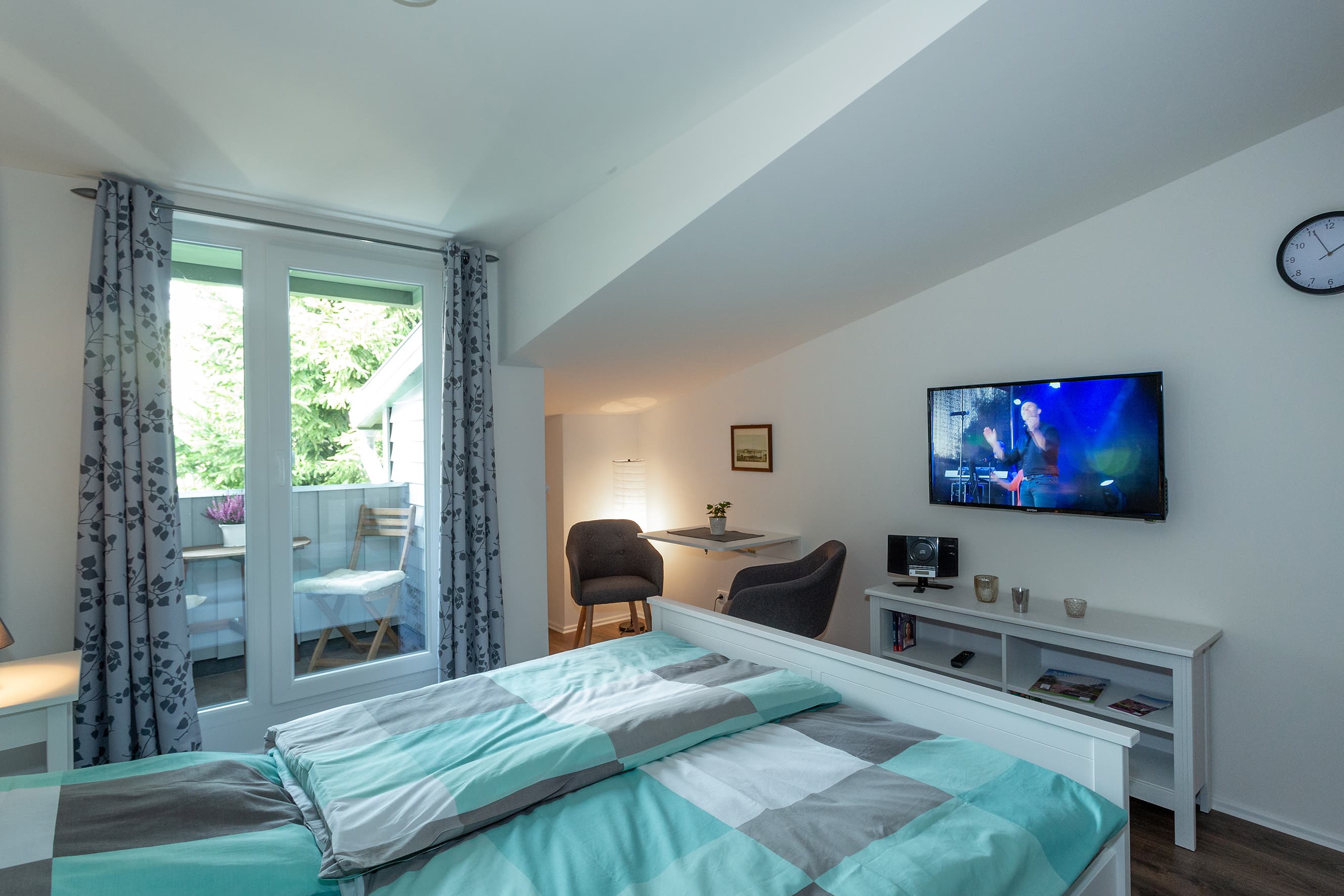 Wohn- Schlafraum in der Ferienwohnung Zur Heidschnucke in Toppenstedt