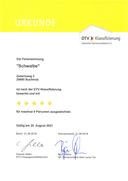 DTV Zertifikat 5 Sterne "Schwalbe"