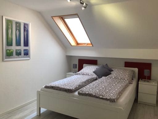 Schlafbereich in dem Appartement-im-Rosengarten