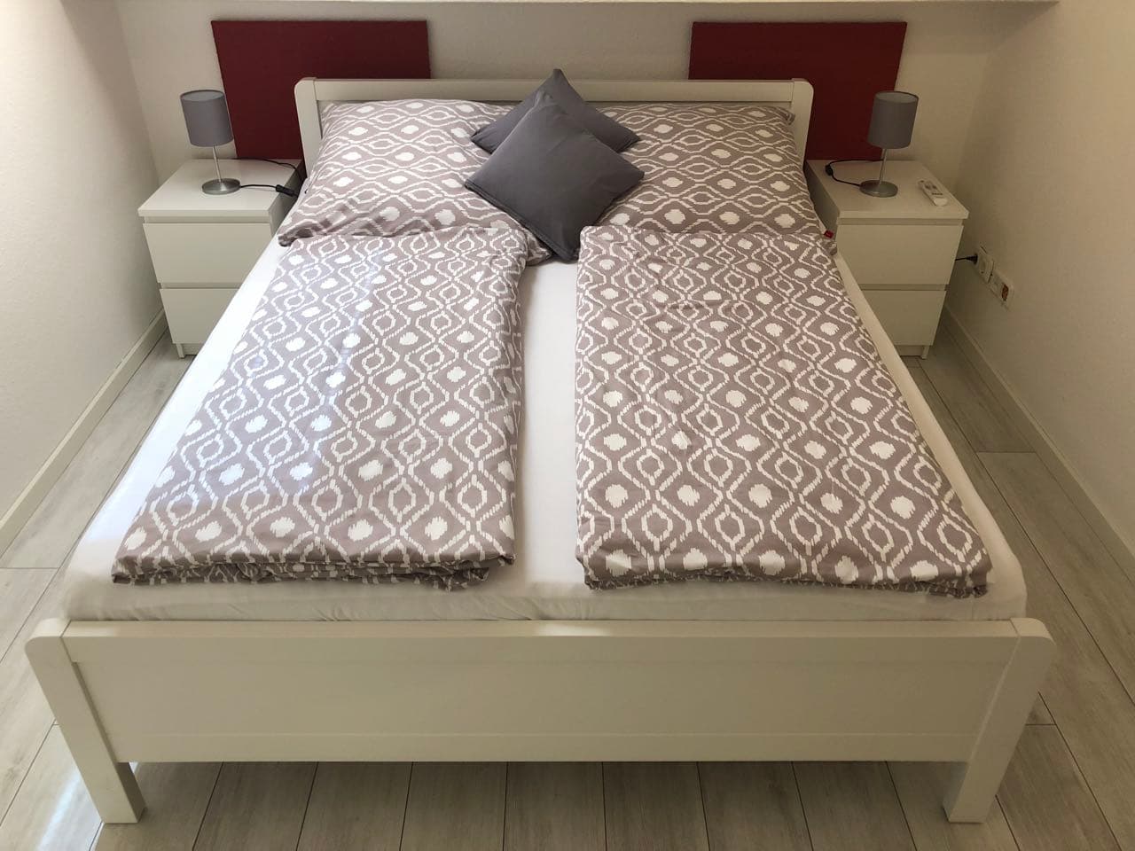 Schlafbereich in dem Appartement-im-Rosengarten