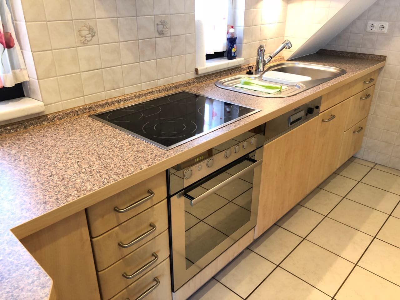 Küche in dem Appartement-im-Rosengarten