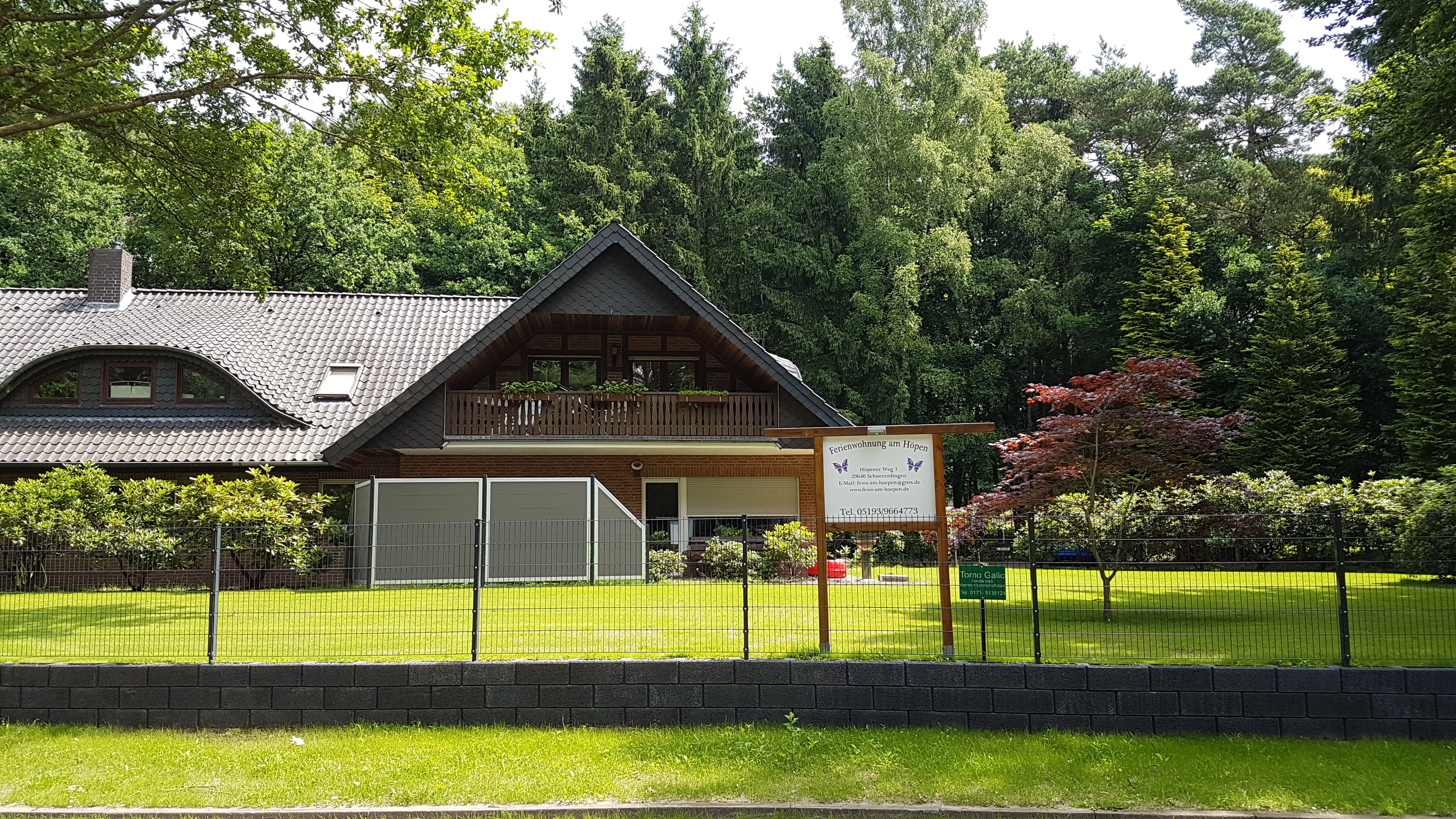 Garten der Ferienwohnung am Höpen in Schneverdingen
