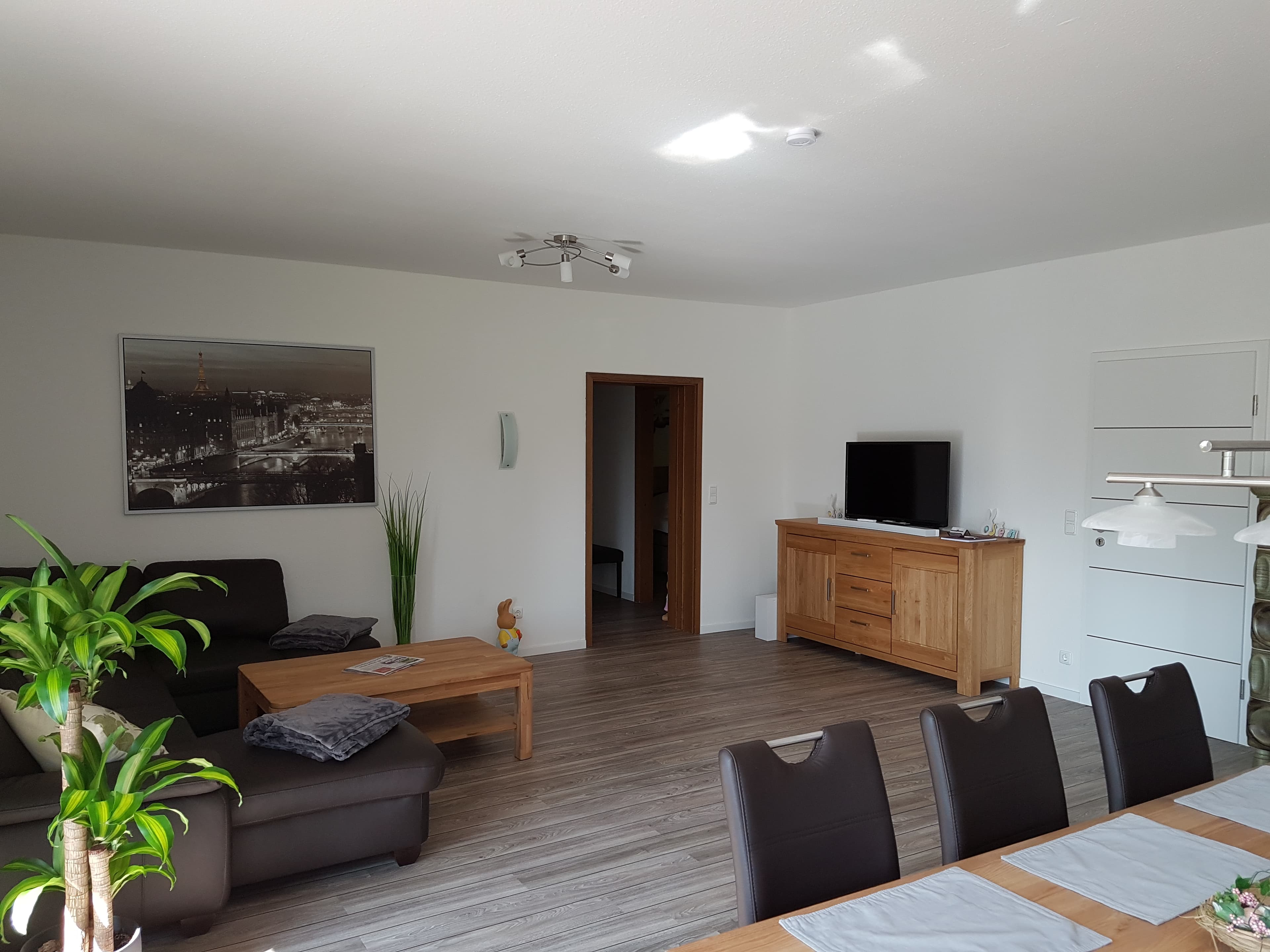 Wohnzimmer in der Ferienwohnung am Höpen in Schneverdingen