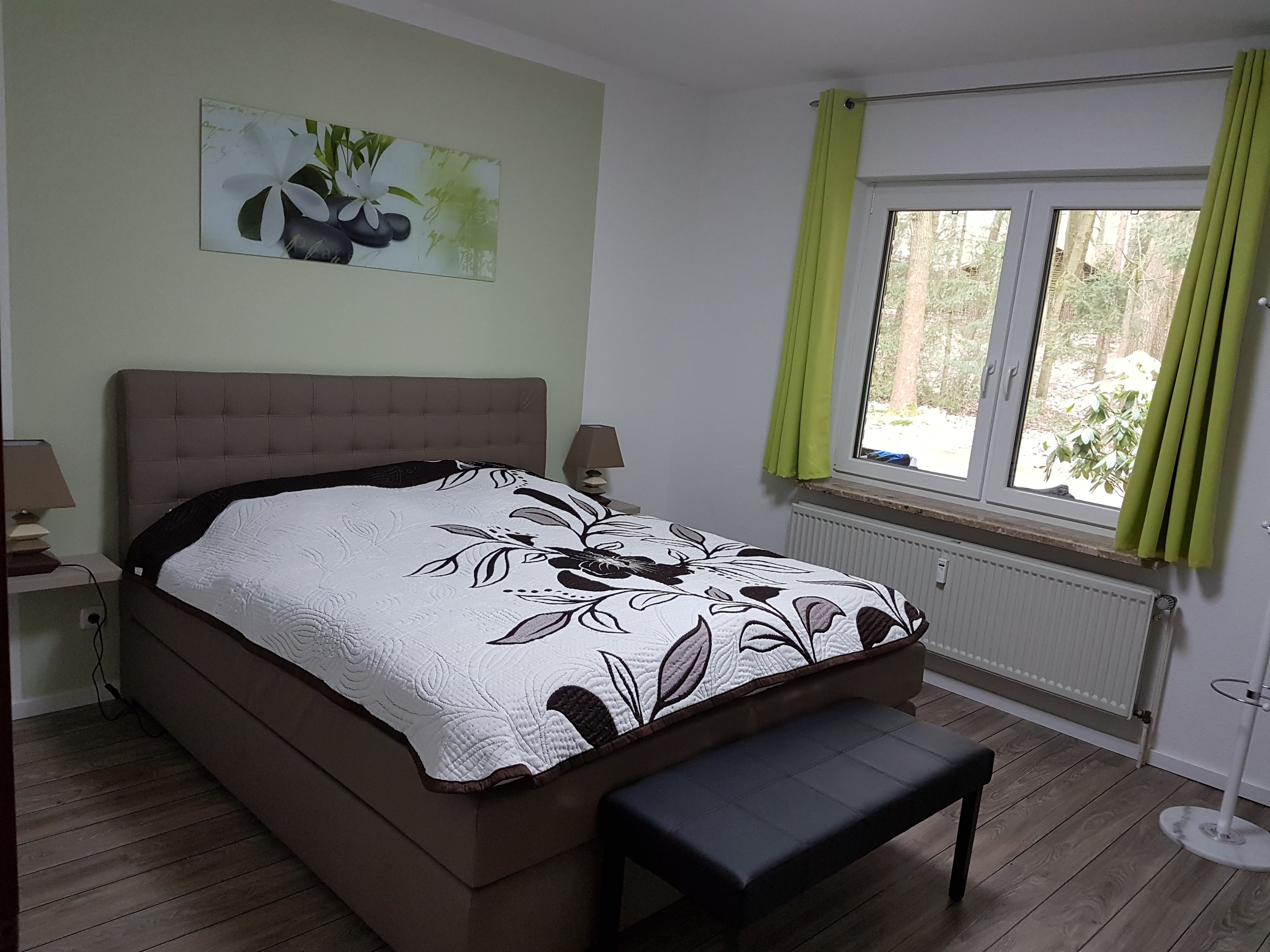 Schlafzimmer in der Ferienwohnung am Höpen in Schneverdingen