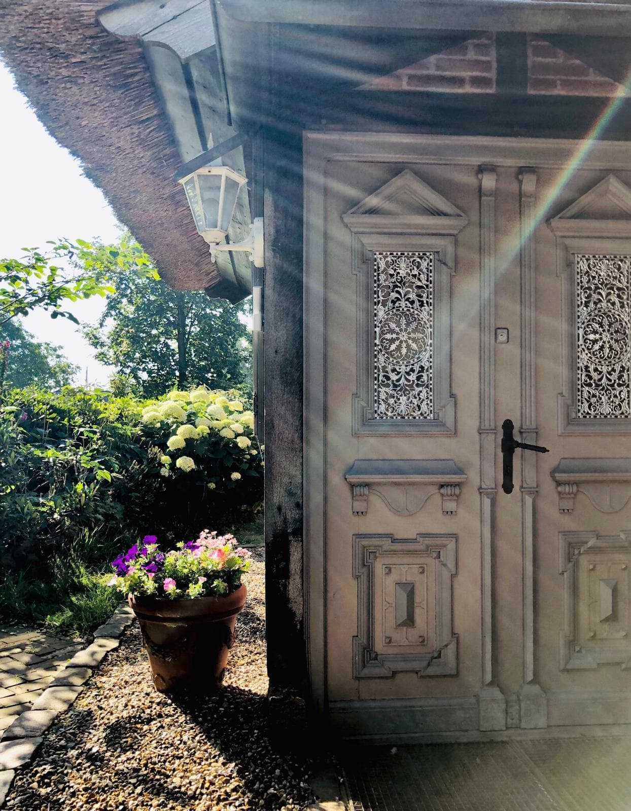 Hauseingang der Ferienwohnung Mühlenkate in Hittbergen