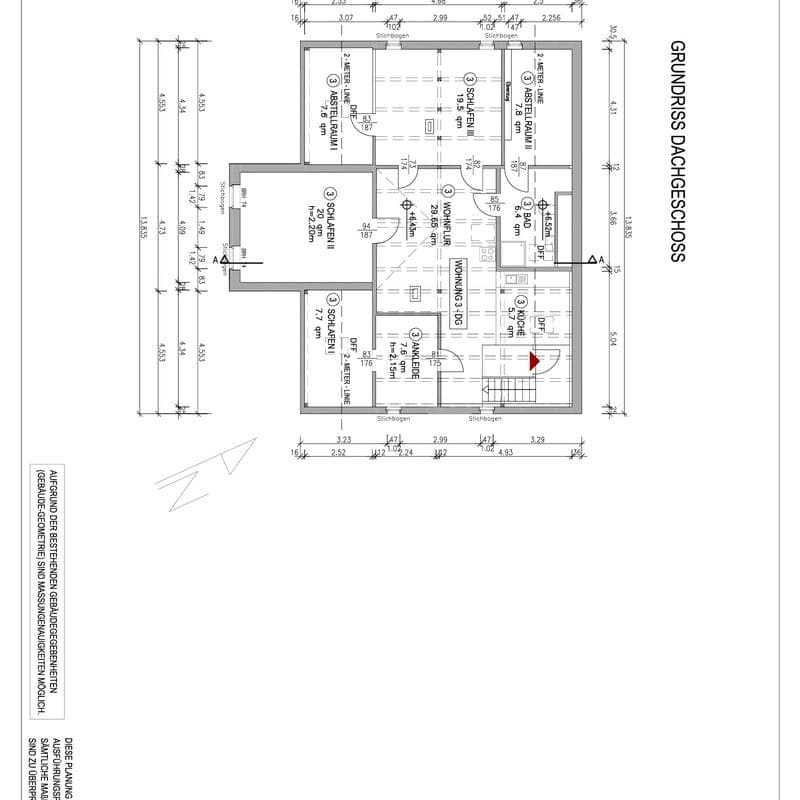 Grundriss in der FeWo Museum in Bad Bodenteich