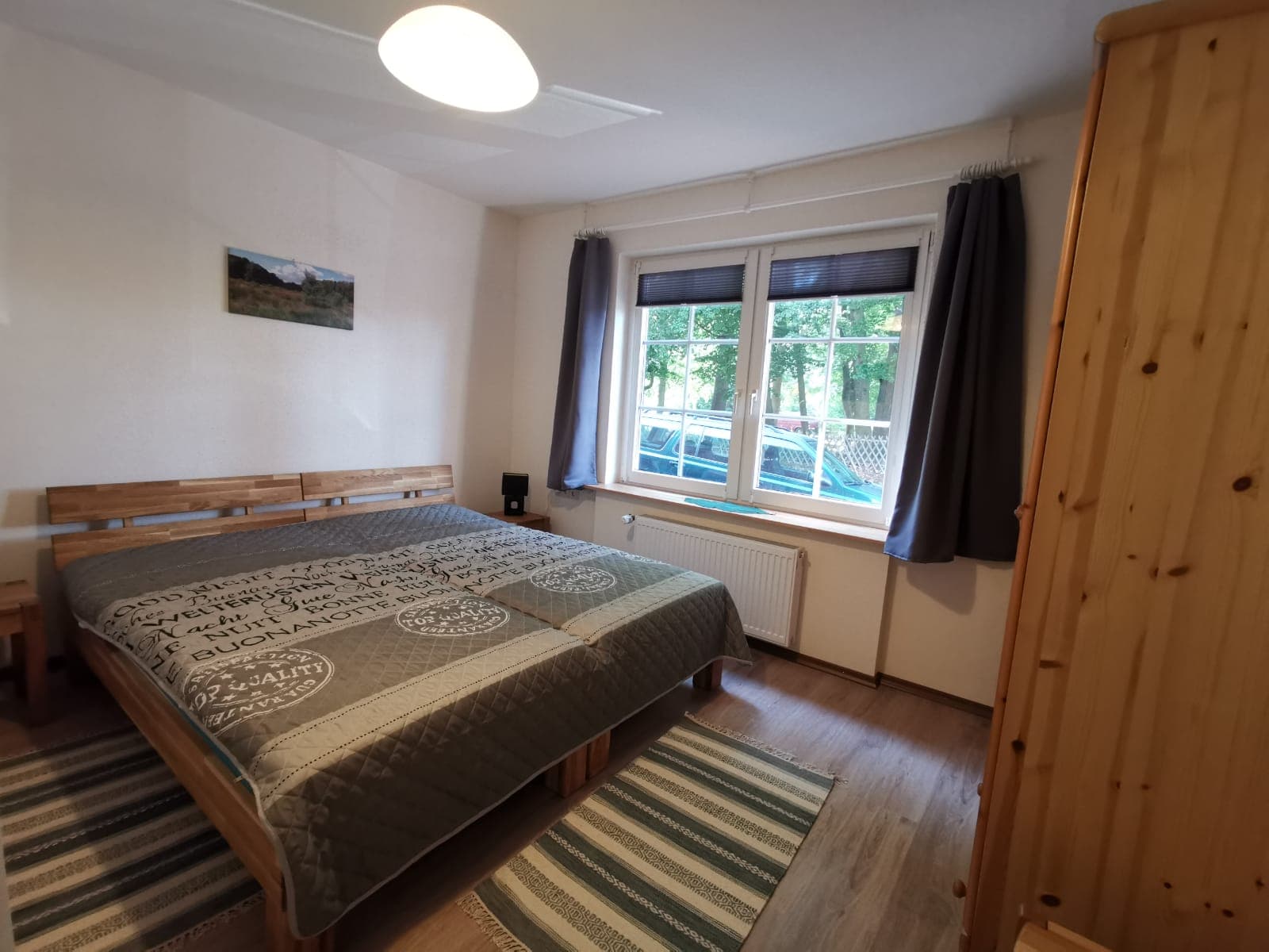 Schlafzimmer in der Ferienwohnung Zur großen Buche in Munster