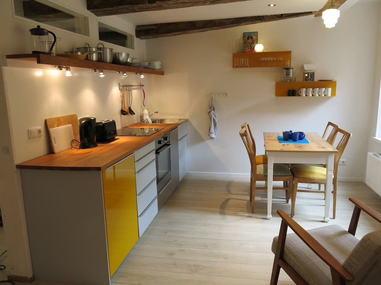 Küche in dem Altstadt Apartment in Lüneburg