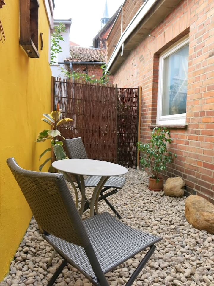 Terrasse des Altstadt Apartment in Lüneburg