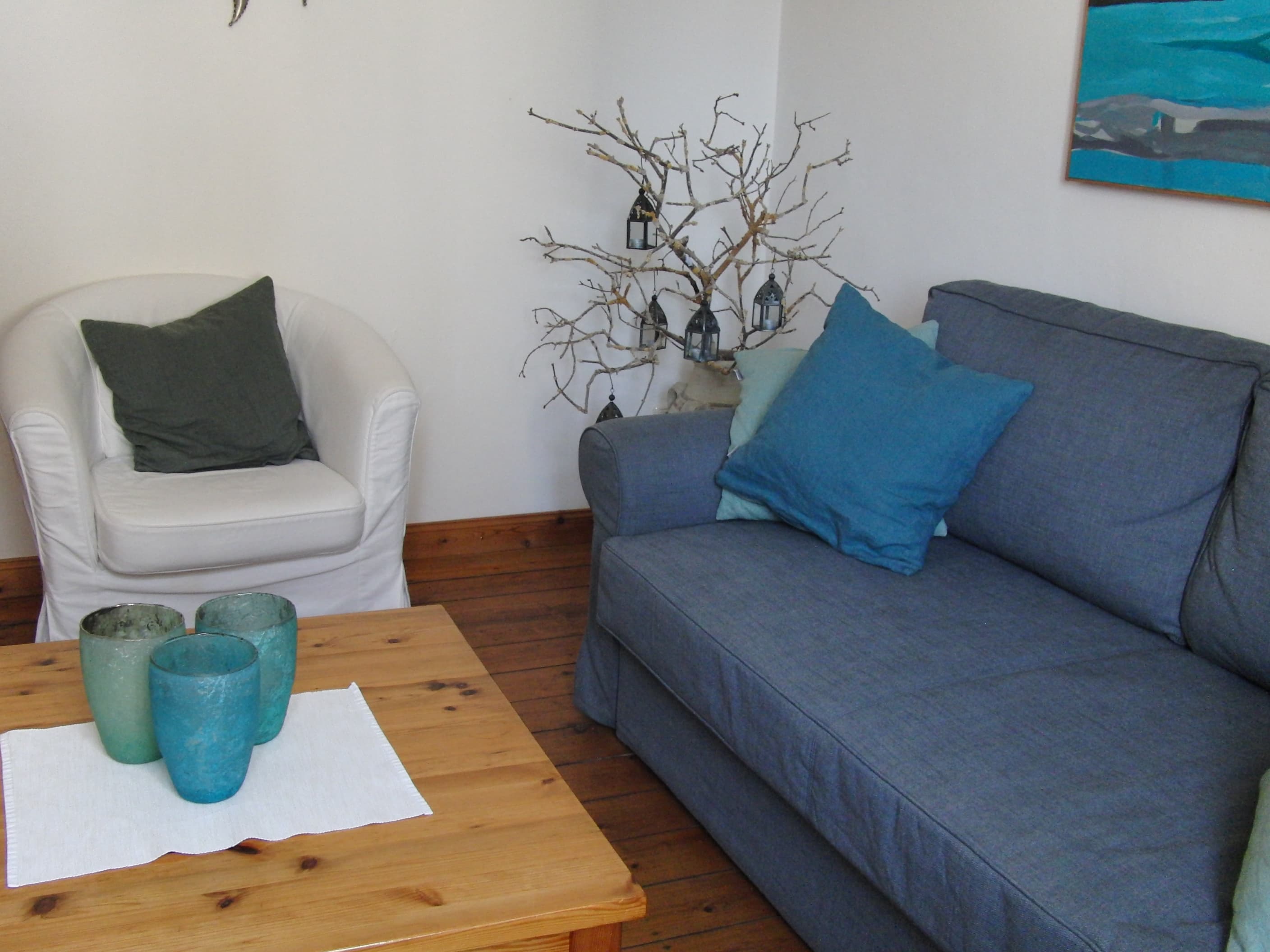 Wohnzimmer in der Ferienwohnung Gästehaus EinsA in Celle