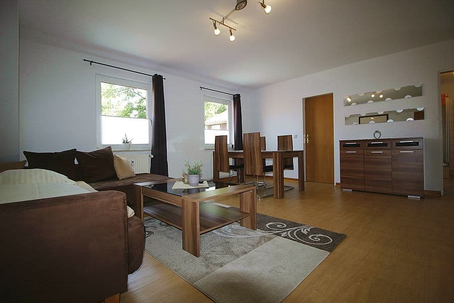 Wohnzimmer in den Ferienwohnungen Peters in Müden