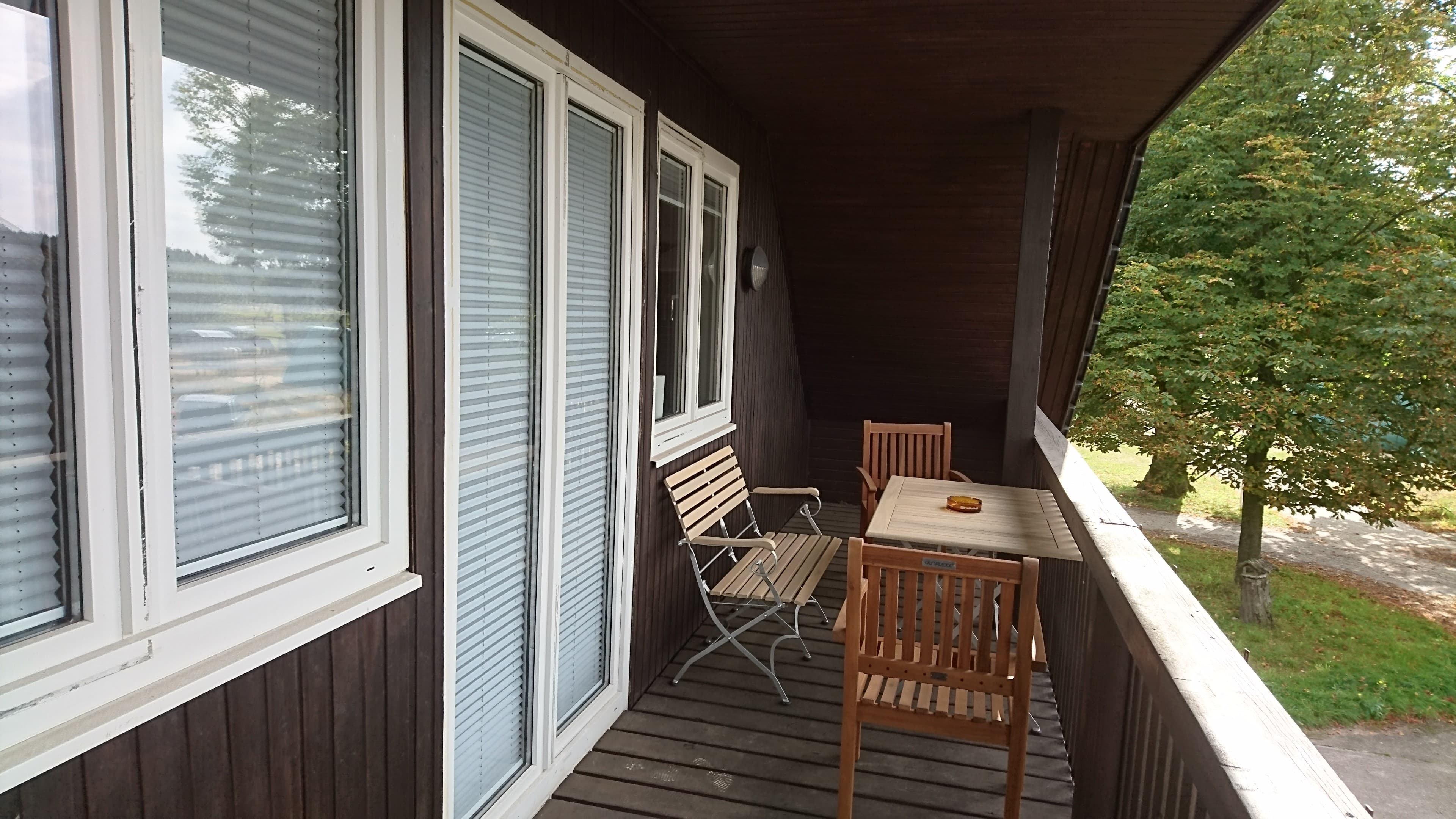 Balkon der Ferienwohnung "Blick auf die Wallachherde" in Soltau