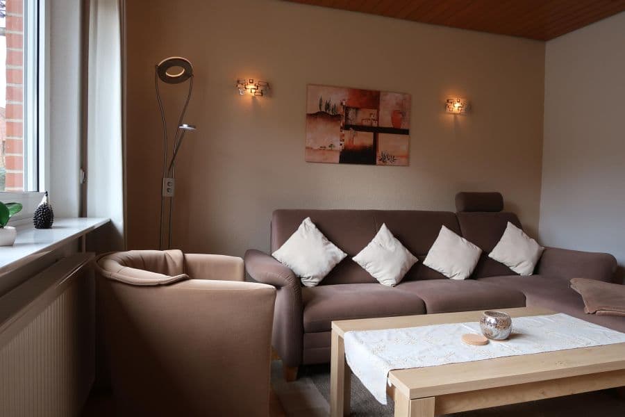 Das Wohnzimmer in der Ferienwohnung Wildung in Lüneburg