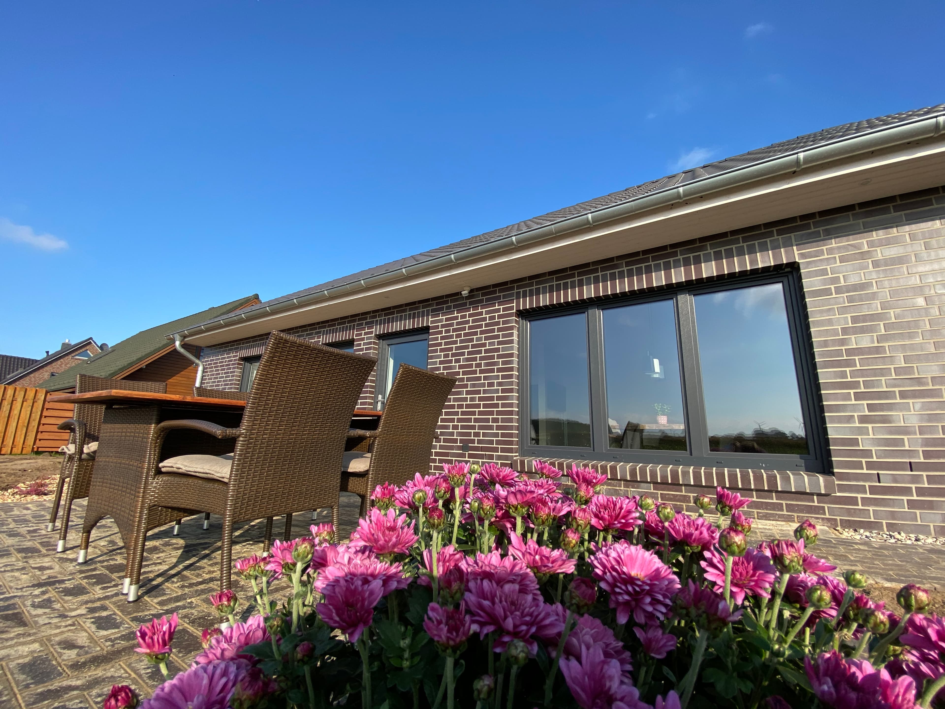 Terrasse am Ferienhaus Südheide 2.0 in Hermannsburg