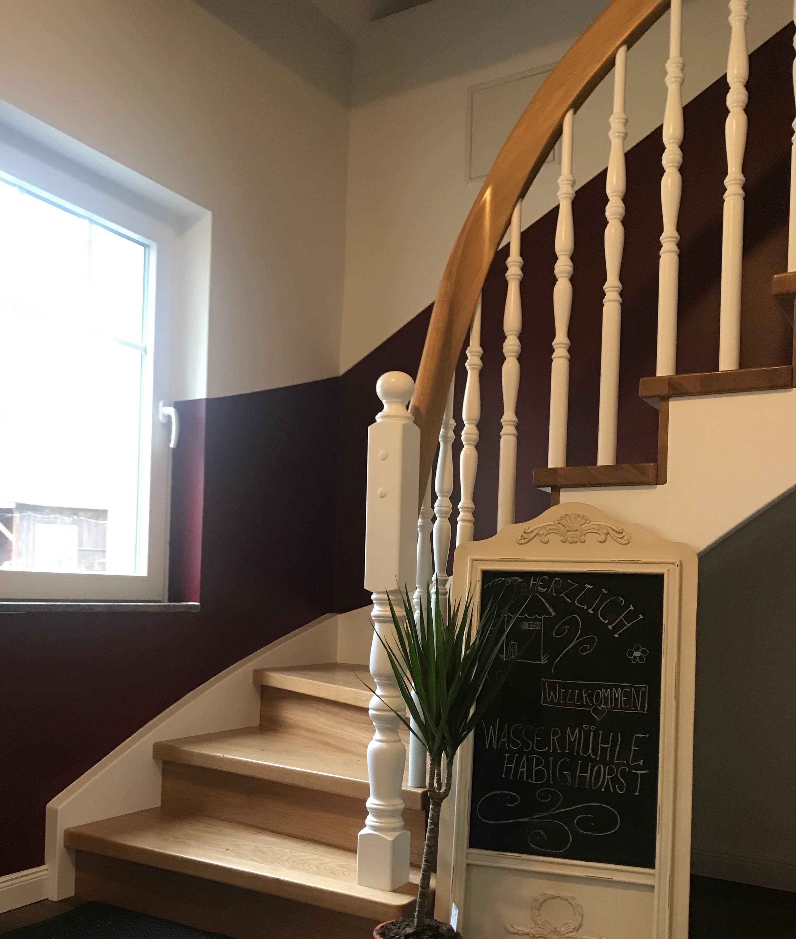 Treppenhaus in der Ferienwohnung Wassermühle in Eschede