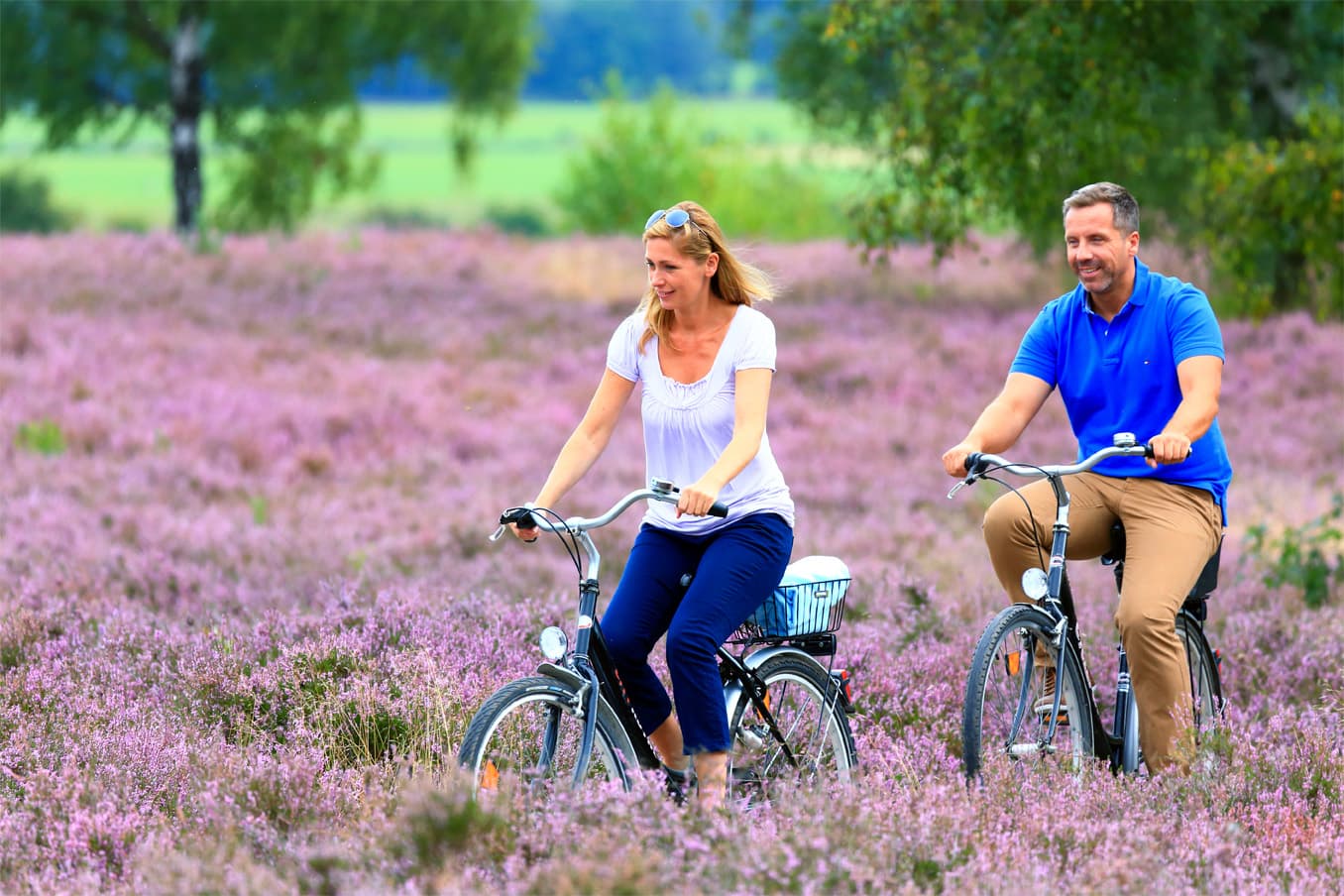 Mit dem Fahrrad durch die Heide