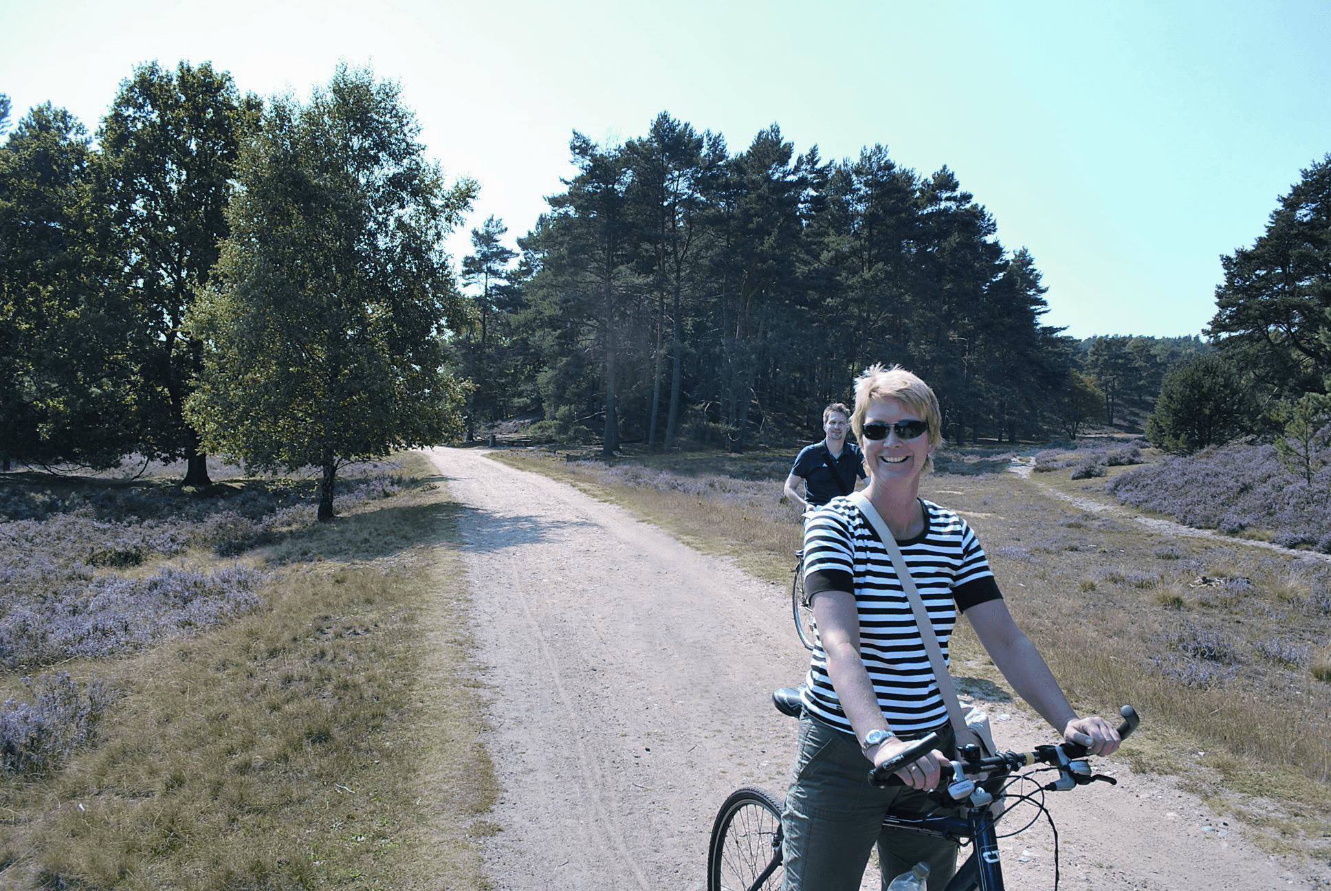 Radfahrer in der Fischbeker Heide